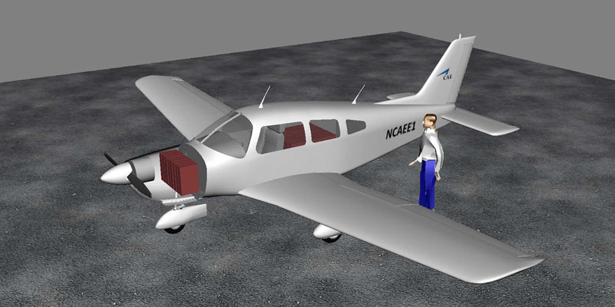 Virtual reality aids preflight training.