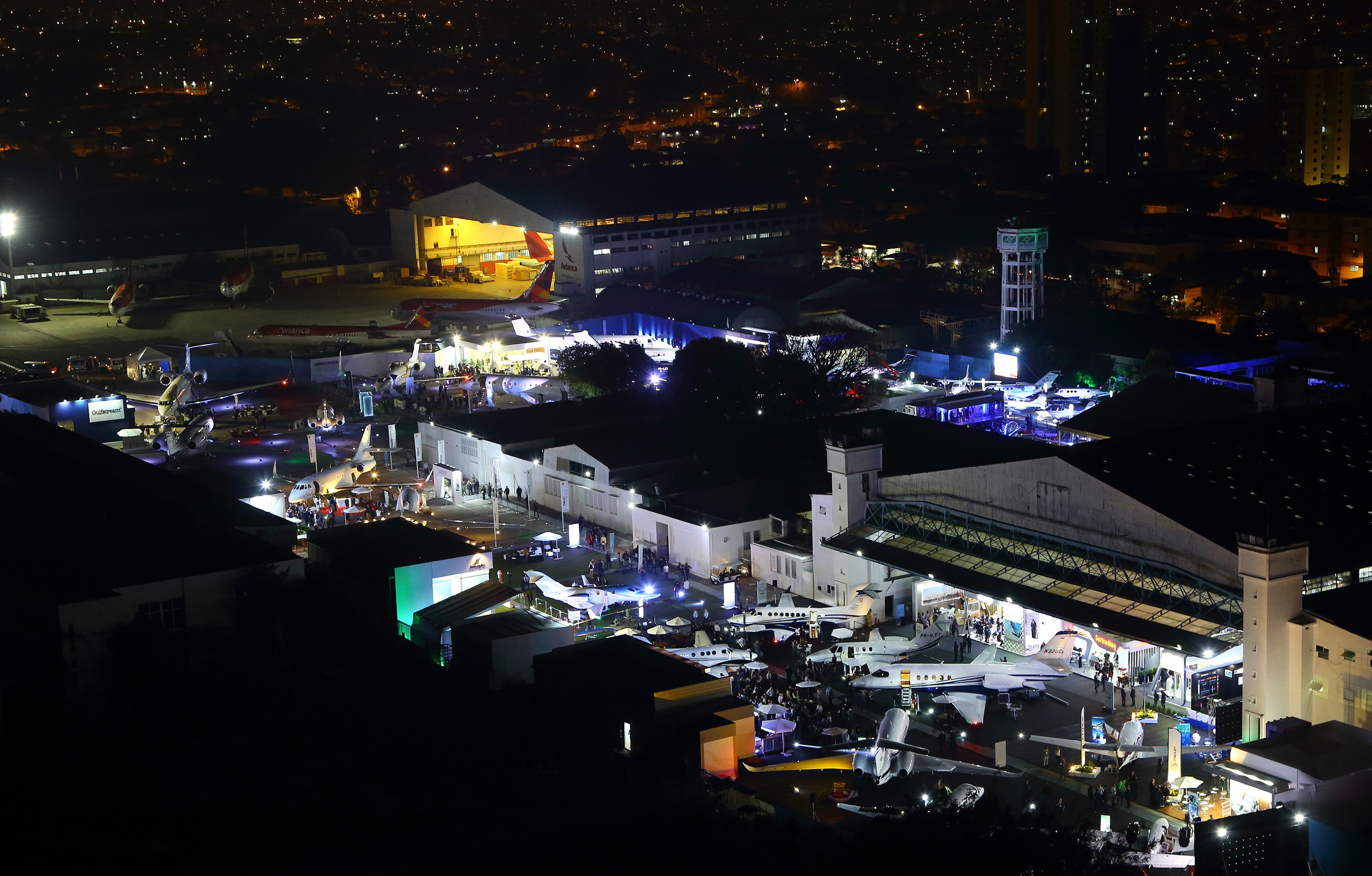 Aerial night photo of LABACE 2018