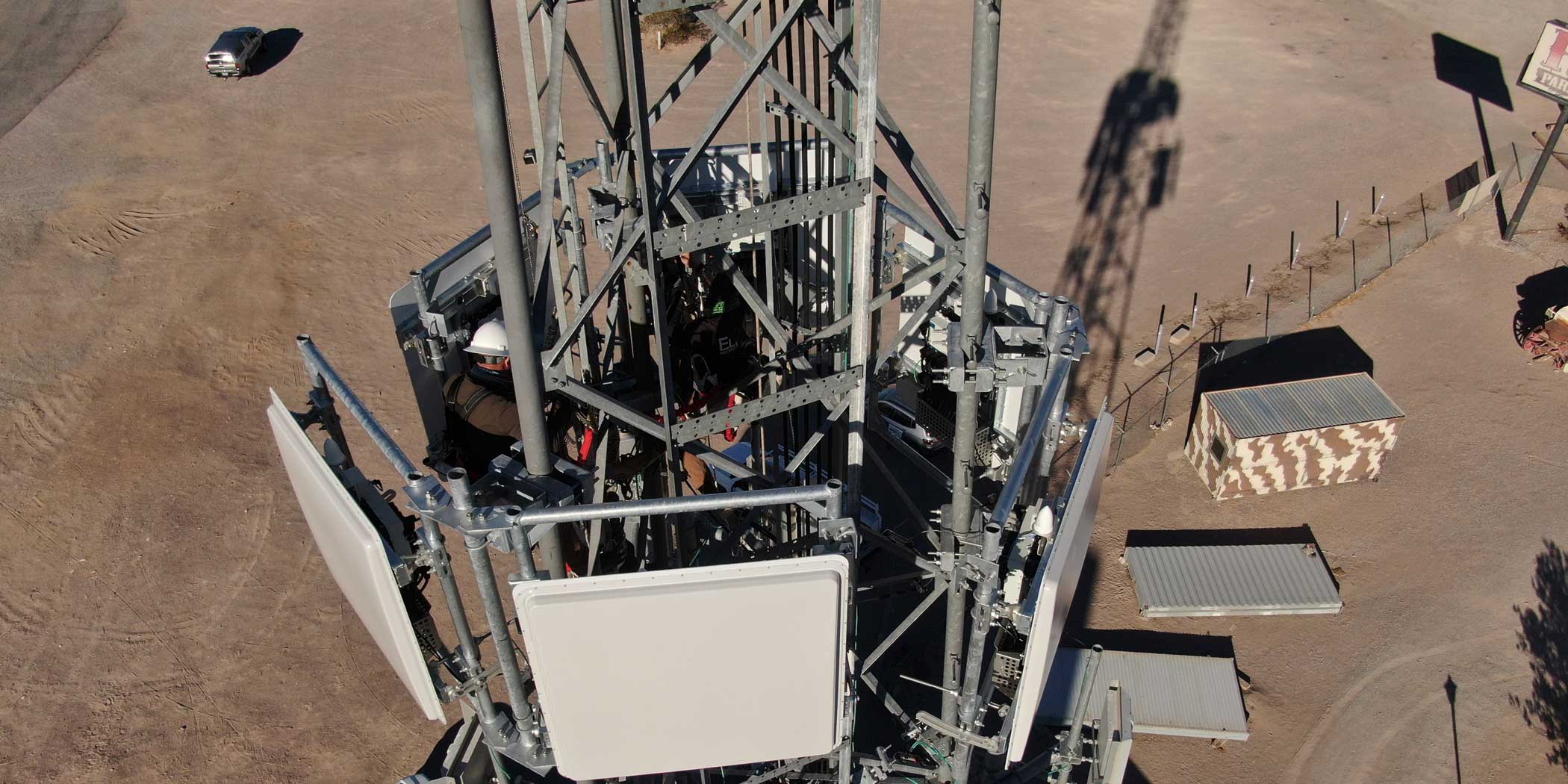 One of Gogo Business Aviation’s 150 new towers for the company’s new 5G air-to-ground network.