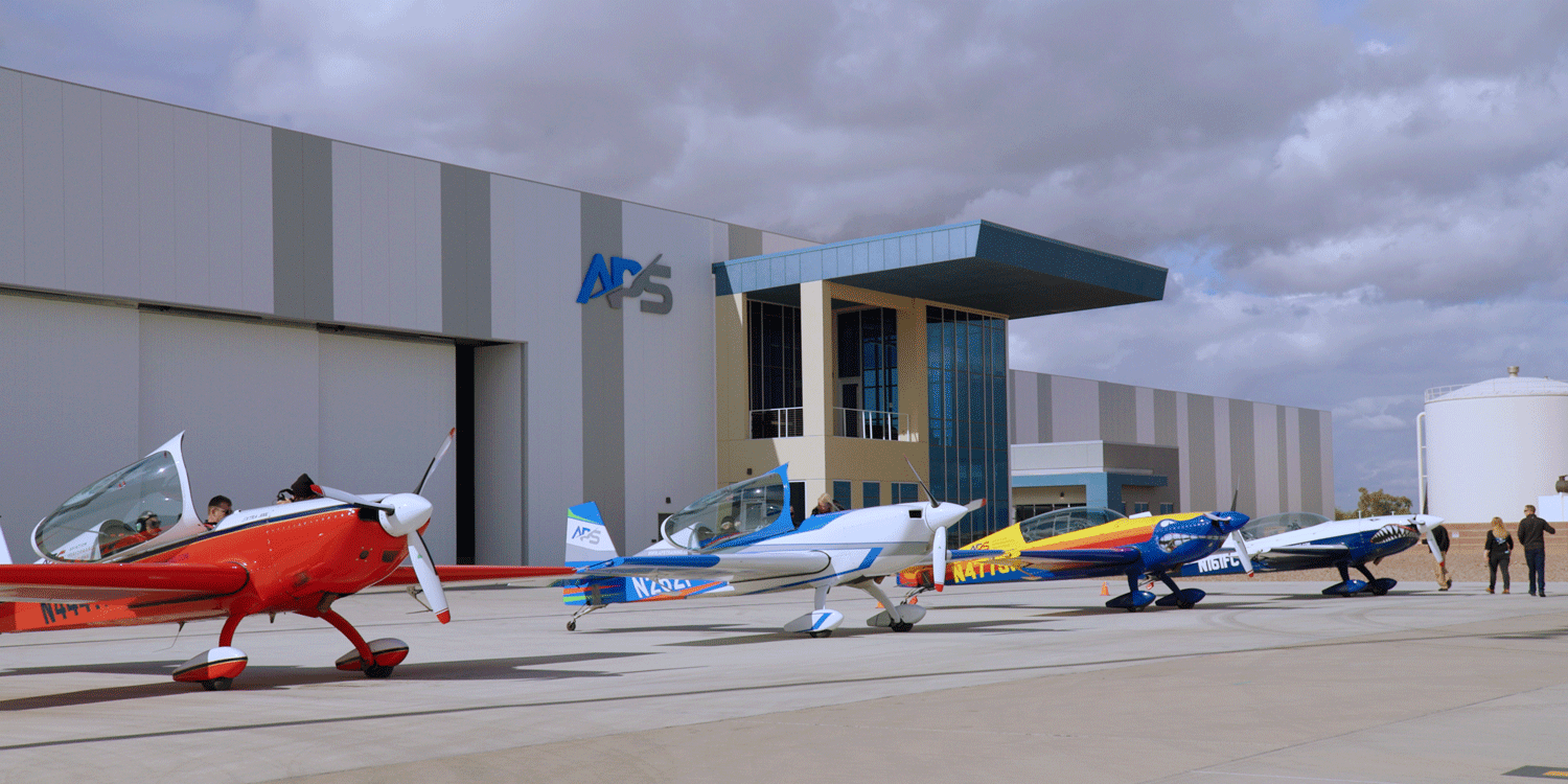 APS operates the largest fleet of aerobatic Extra 300Ls at its headquarters in Mesa, Arizona