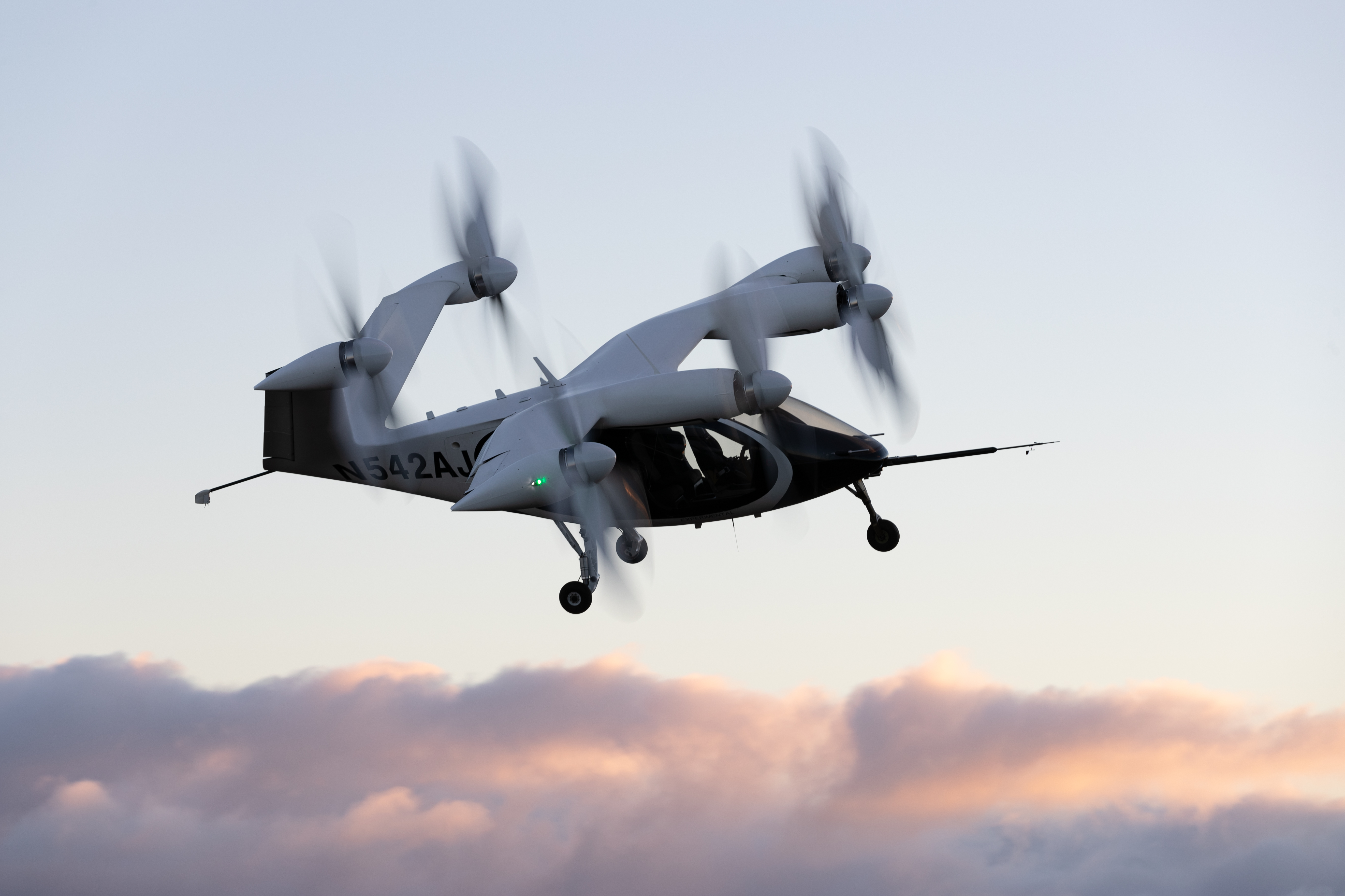 Joby's eVTOL aircraft prototype in flight testing.