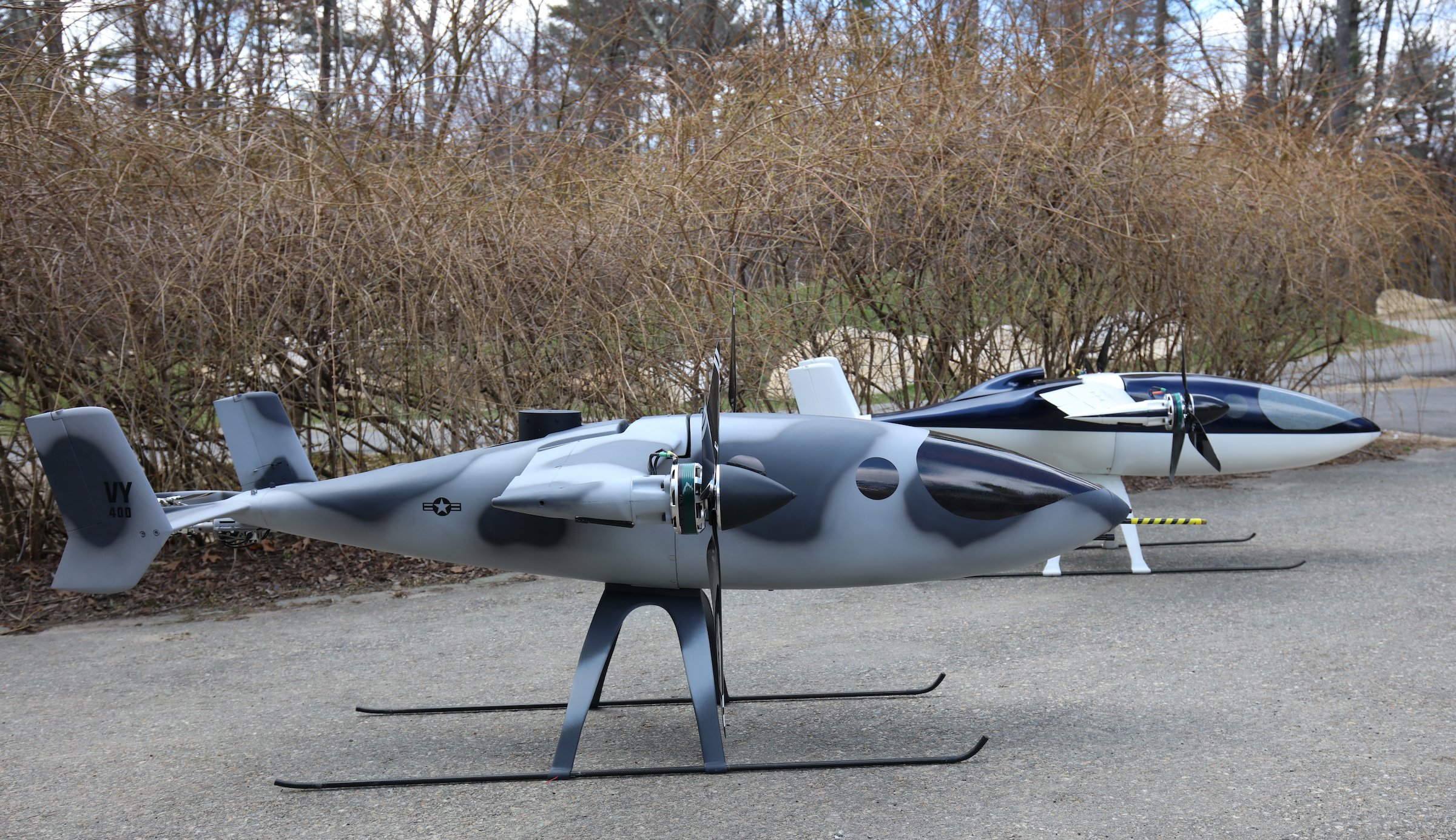 One-fifth scale model of Transcend Air's Vy 400 VTOL aircraft.