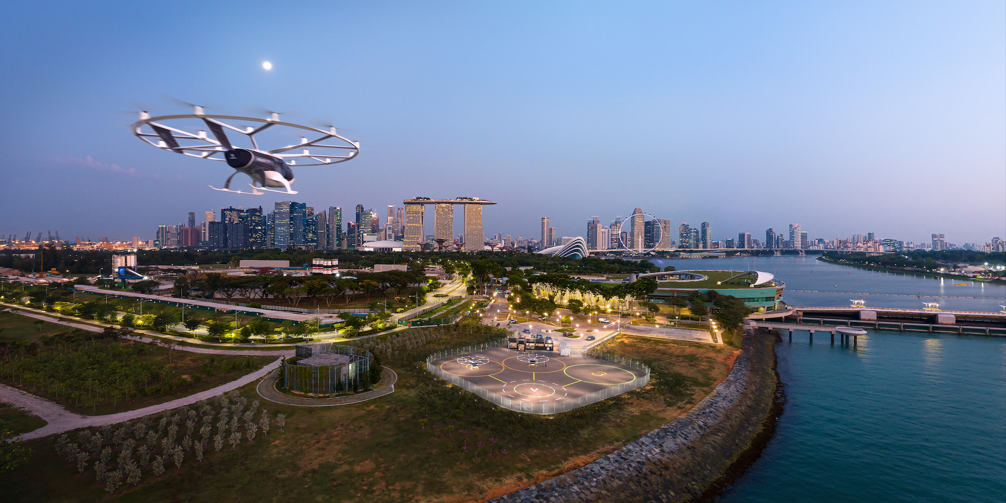 Singapore, which is the location of one of Alton Aviation's offices, is expected to be an early adopter of new eVTOL air services. (Image: Skyports) Alton Aviation Consultancy is based in Singapore, which is expected to be an early adopter of new eVTOL air services.
