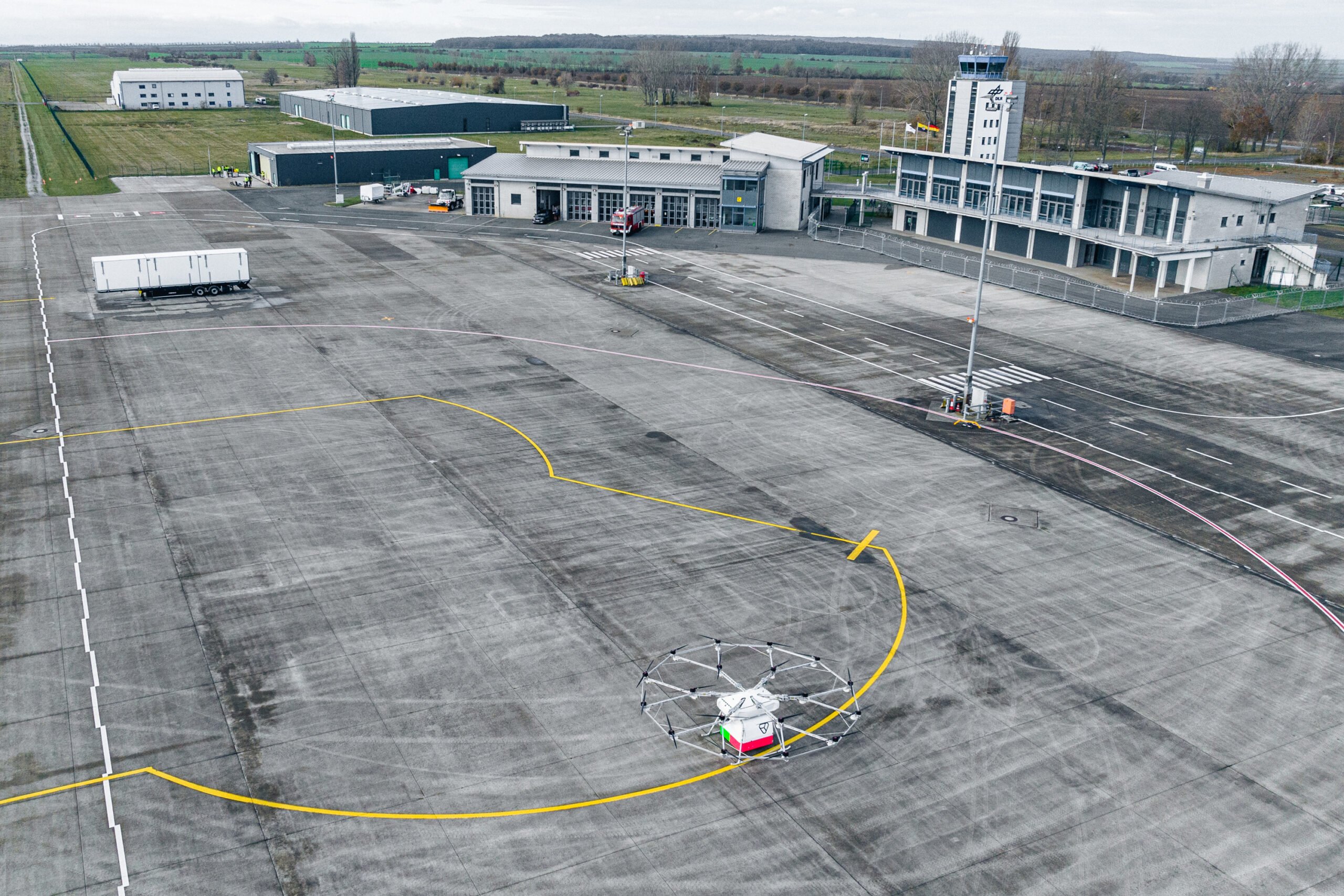 Volocopter's VoloDrone eVTOL cargo aircraft was used for CORUS-XUAM flight trials at Magdeburg-Cochstedt Airport in Germany.