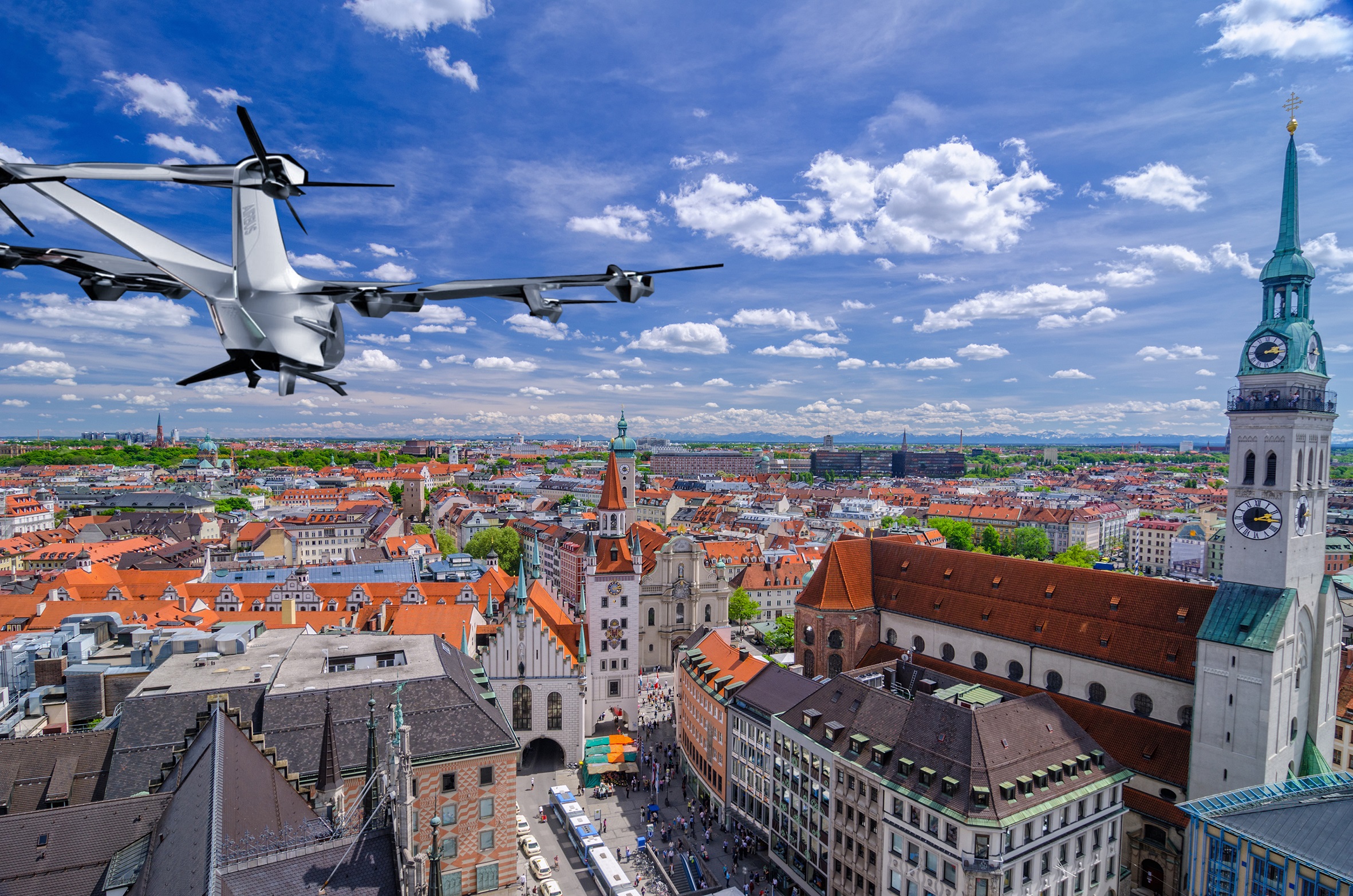 The CityAirbus NextGen eVTOL aircraft could operate in German cities such as Munich.