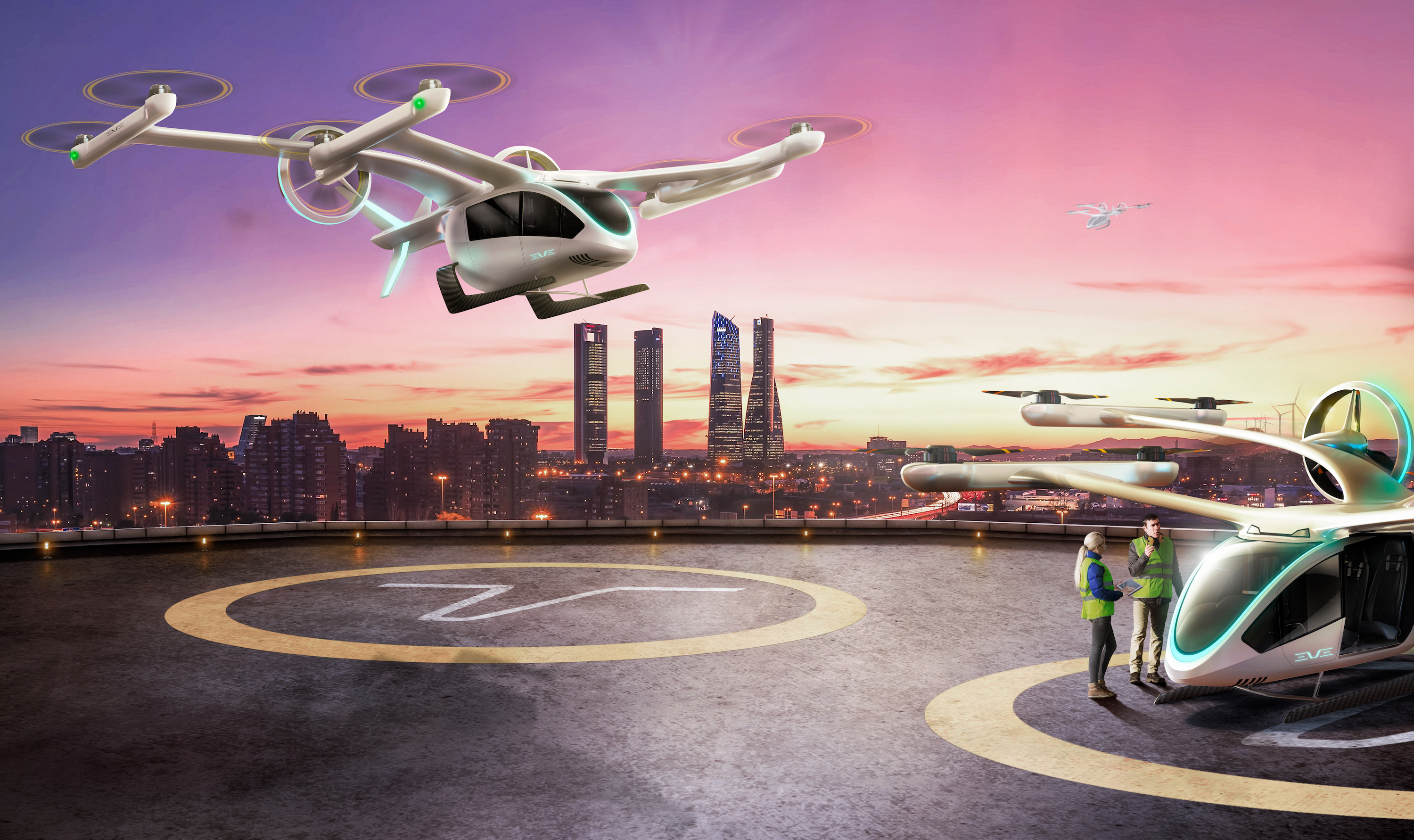 Eve's eVTOL aircraft could operate in cities including the Spanish capital Madrid.