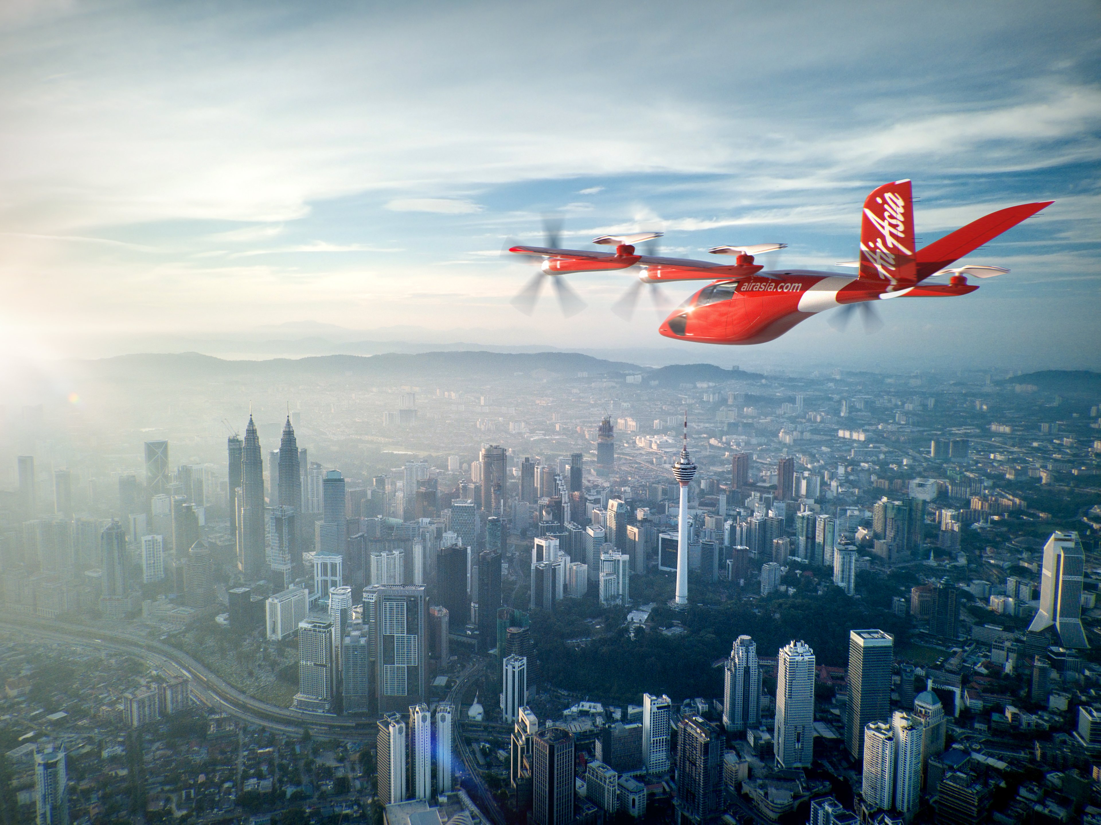 Vertical Aerospace's VX4 eVTOL aircraft could operate in Asian cities like the Malaysian capital Kuala Lumpur.