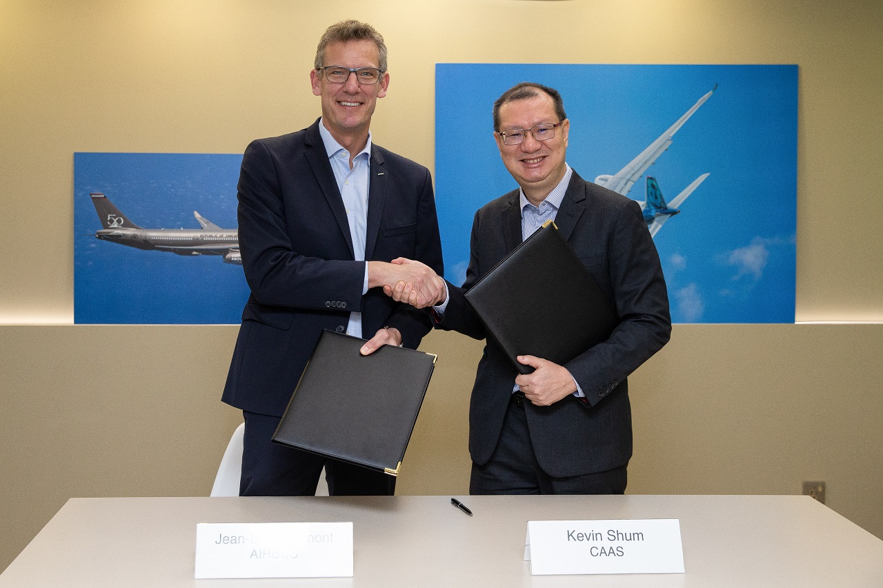 Airbus and the Civil Aviation Authority of Singapore signed a memorandum of understanding.