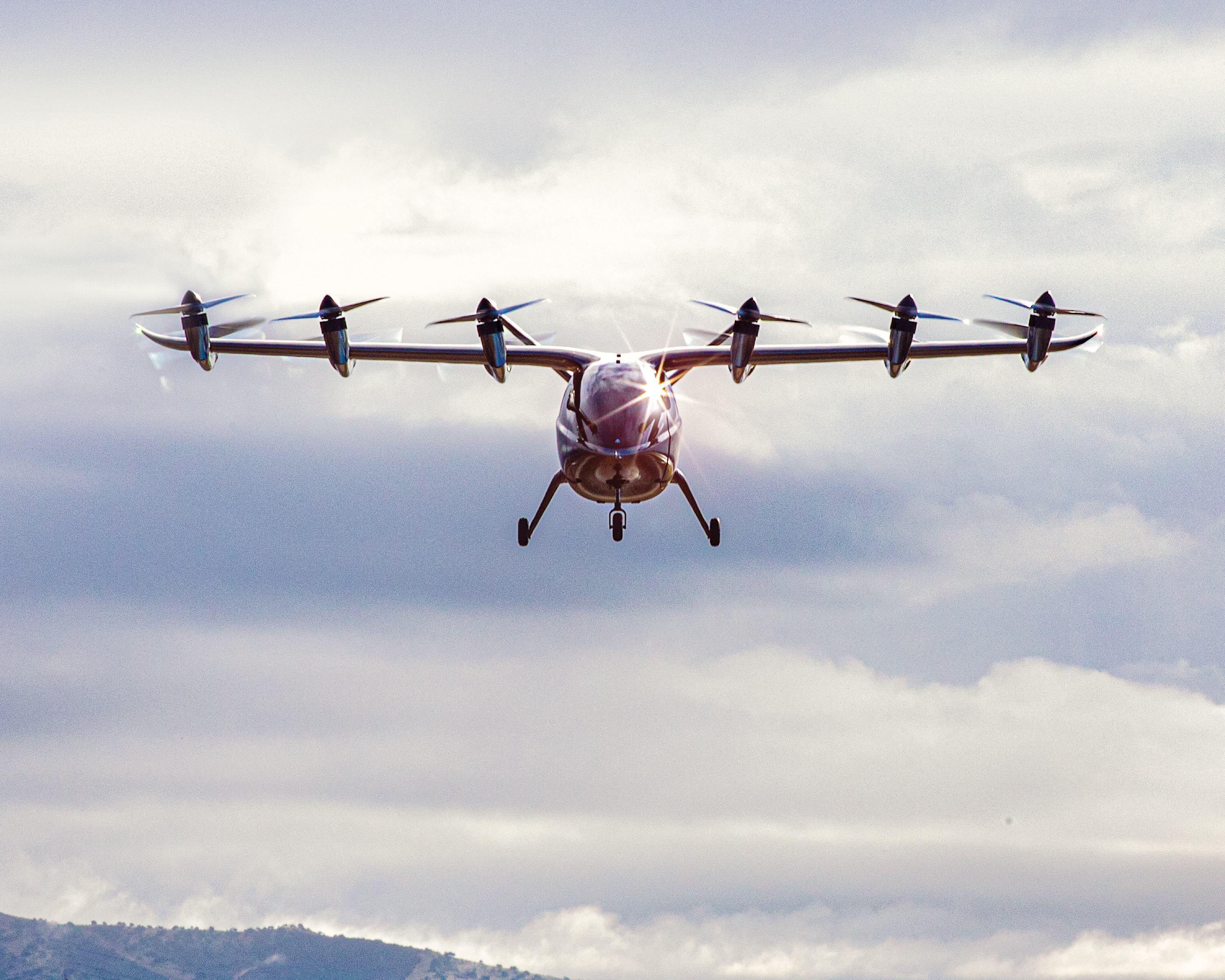 Archer's Maker eVTOL technology demonstrator aircraft conducting a hover flight.