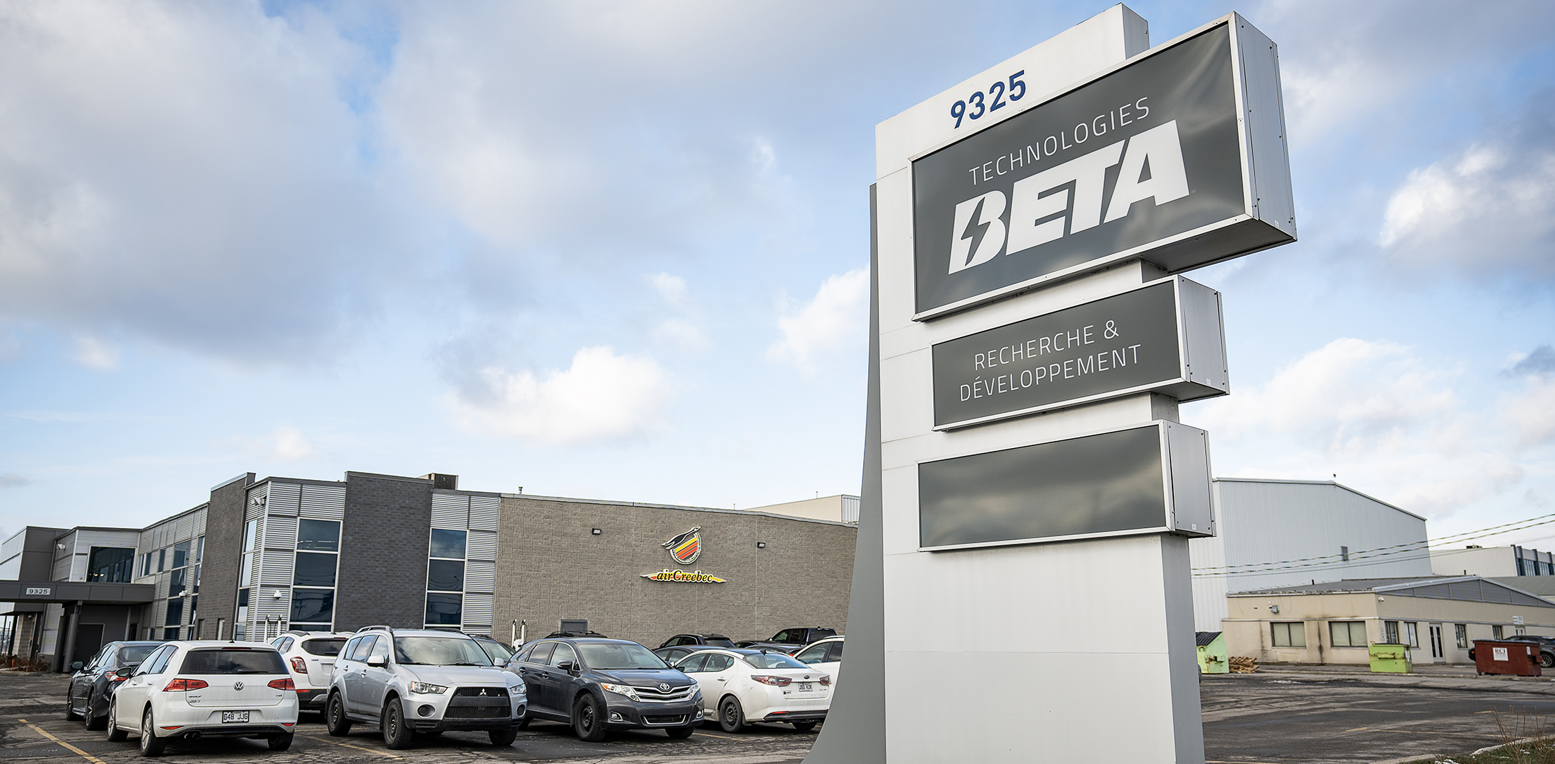 A photo taken outside Beta's new research and development facility in Montreal