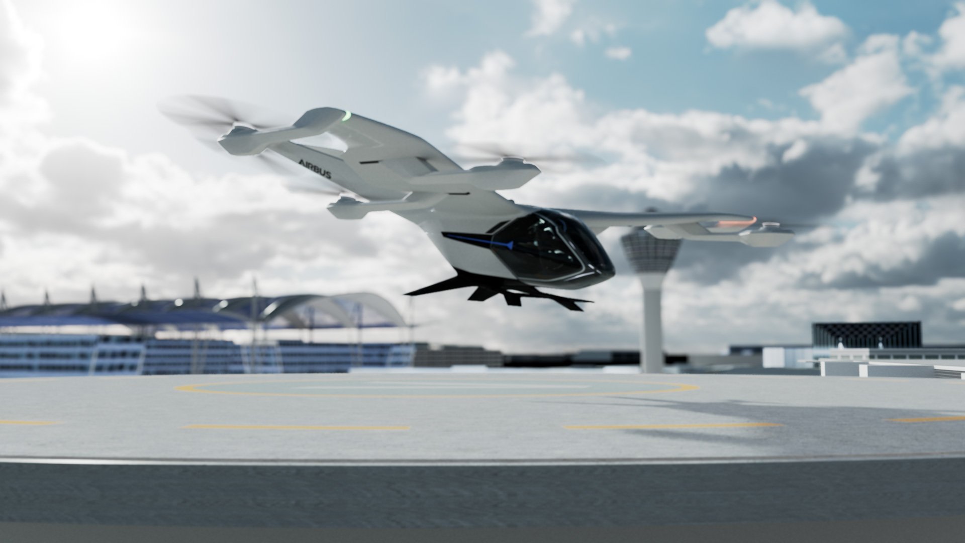 Airbus's CityAirbus NextGen eVTOL aircraft could operate from Munich Airport in Germany.