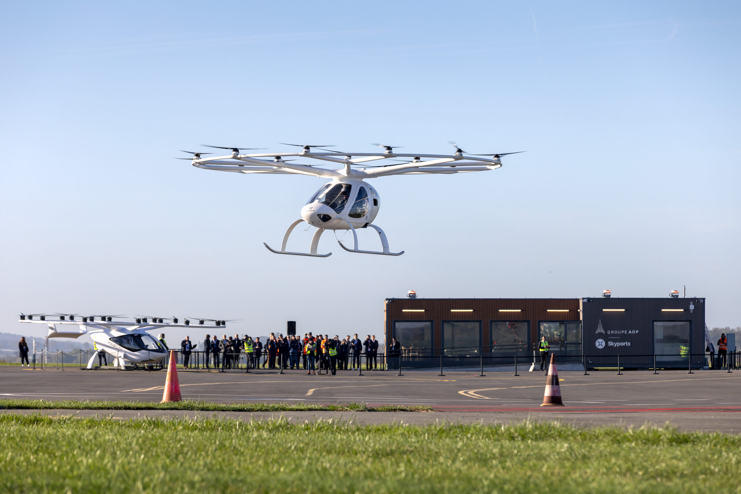 In November 2022, Volocopter and partners conducted the latest in a series of operational trials for eVTOL aircraft at Pontoise aerodrome near Paris. (Image: Volocopter) In November 2022, Volocopter and partners conducted the latest in a series of operational trials for eVTOL aircraft at Pontoise aerodrome near Paris.