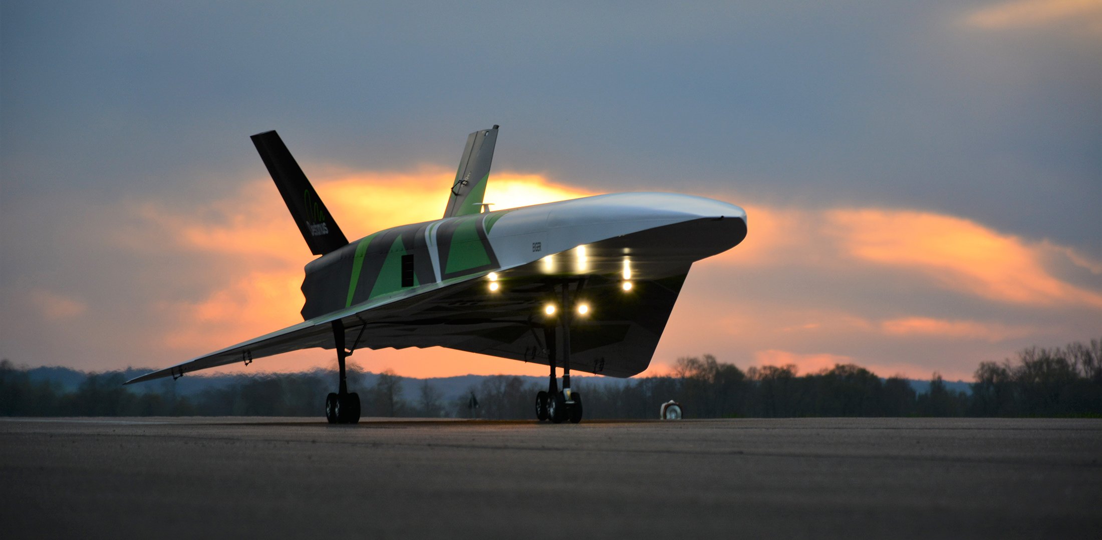 The Eiger prototype is pictured on the runway.