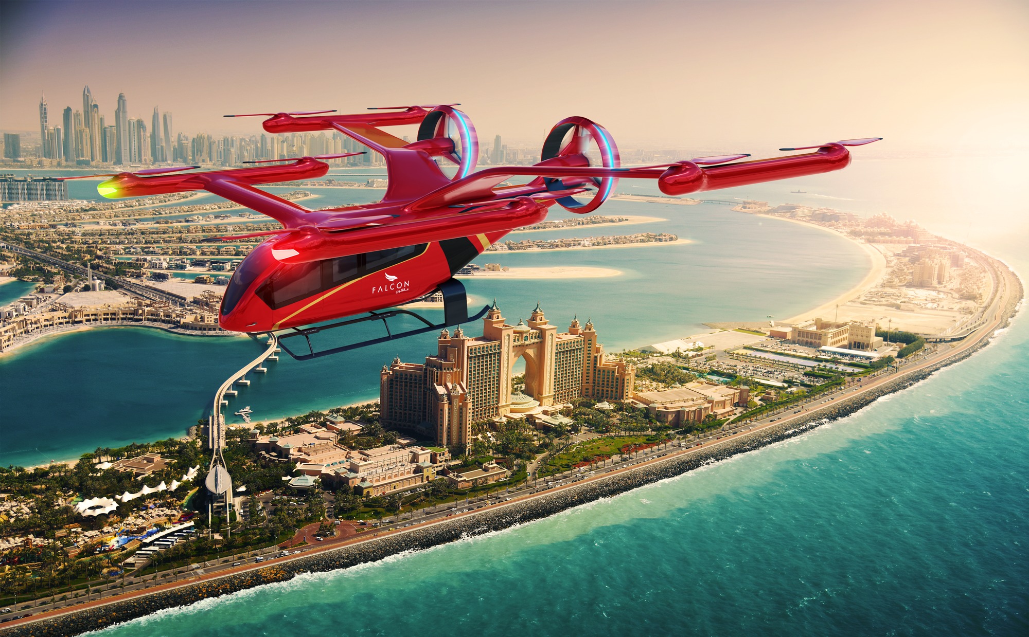 Falcon Aviation will operate Eve's eVTOL aircraft in Dubai.