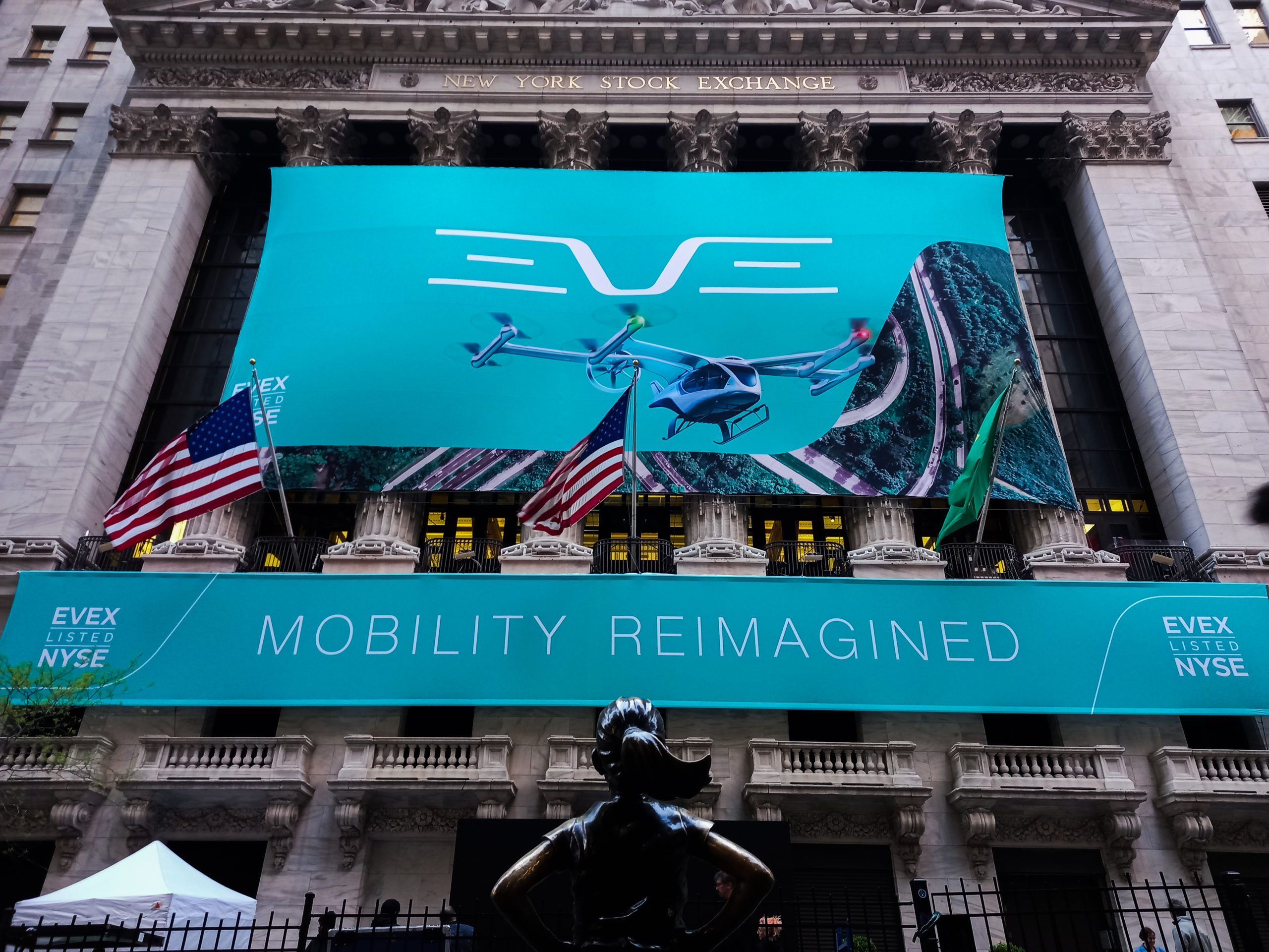 Eve Urban Air Mobility raised $377 million in a New York Stock Exchange flotation.