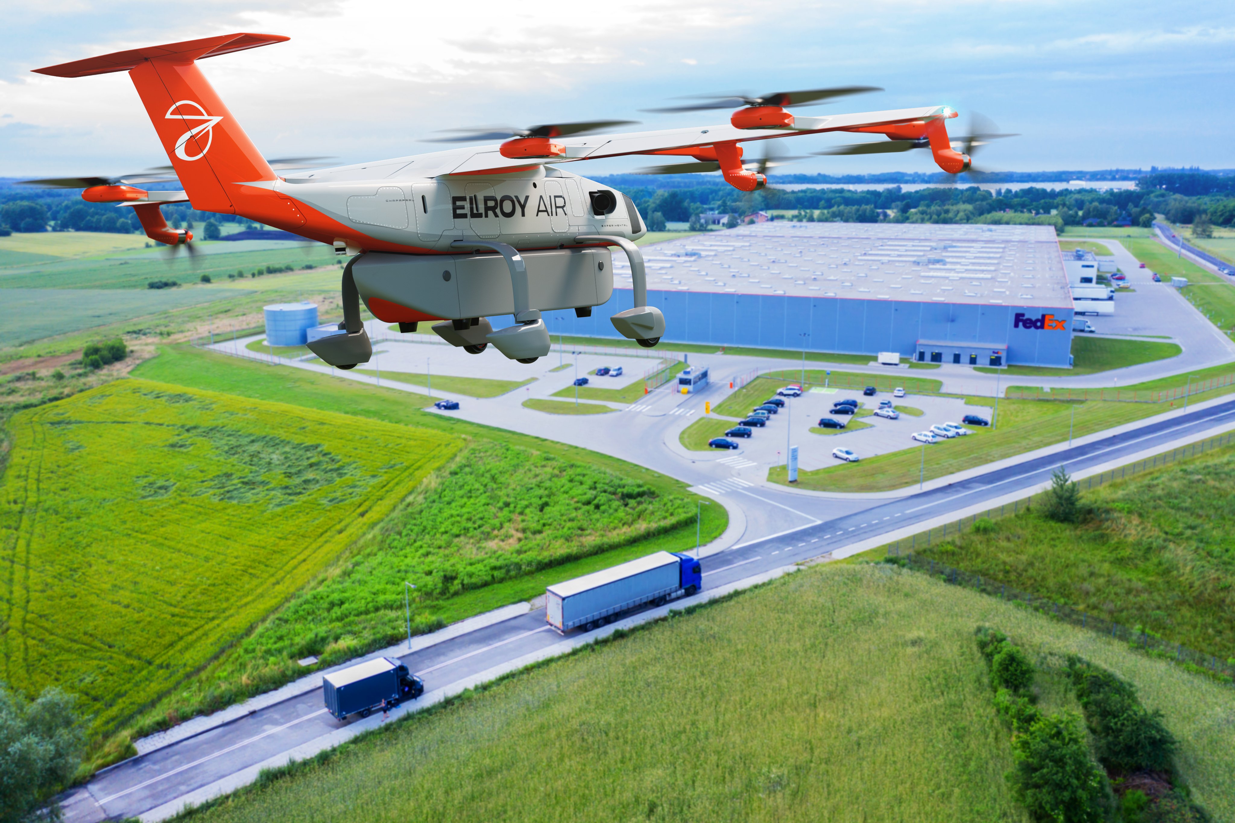 FedEx may operate Elroy Air's Chaparral autonomous eVTOL vehicle.