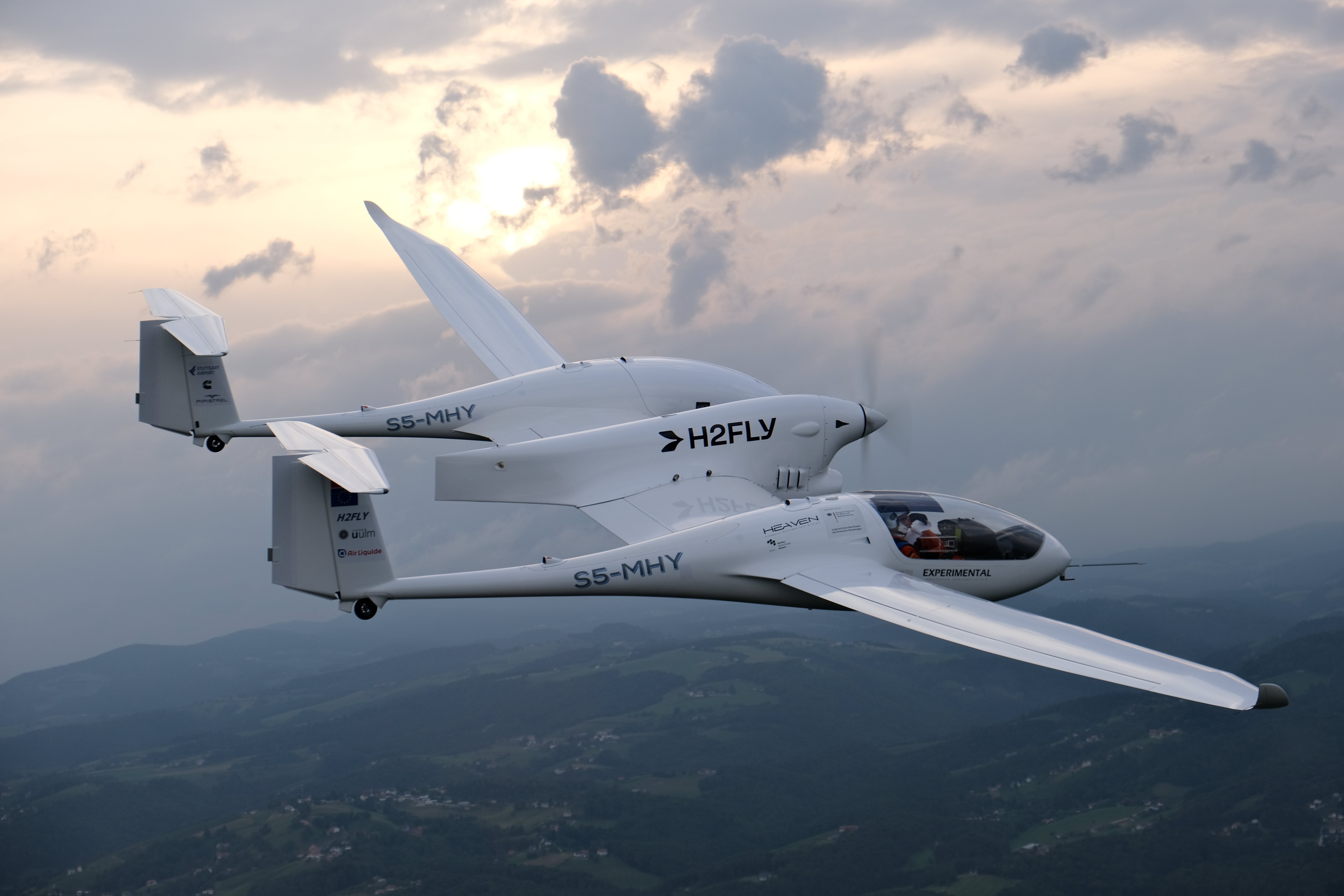 H2Fly's HY4 hydrogen propulsion technology demonstrator aircraft.