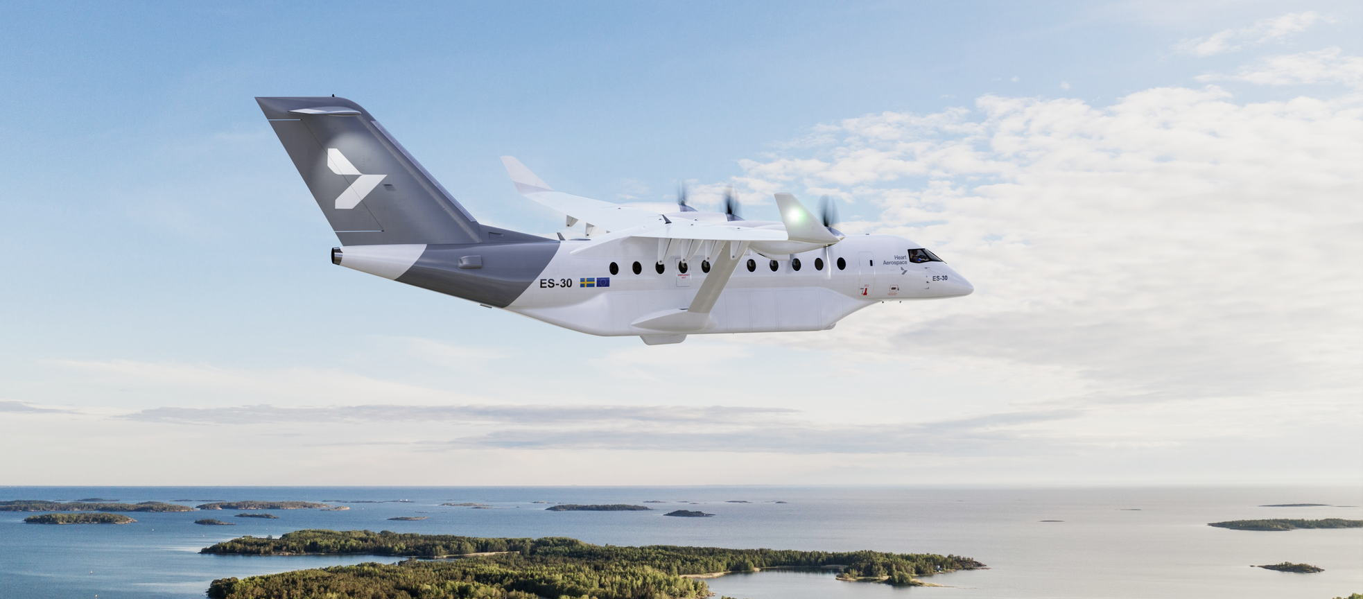 Heart Aerospace's 30-seat ES-30 hybrid-electric regional airliner.