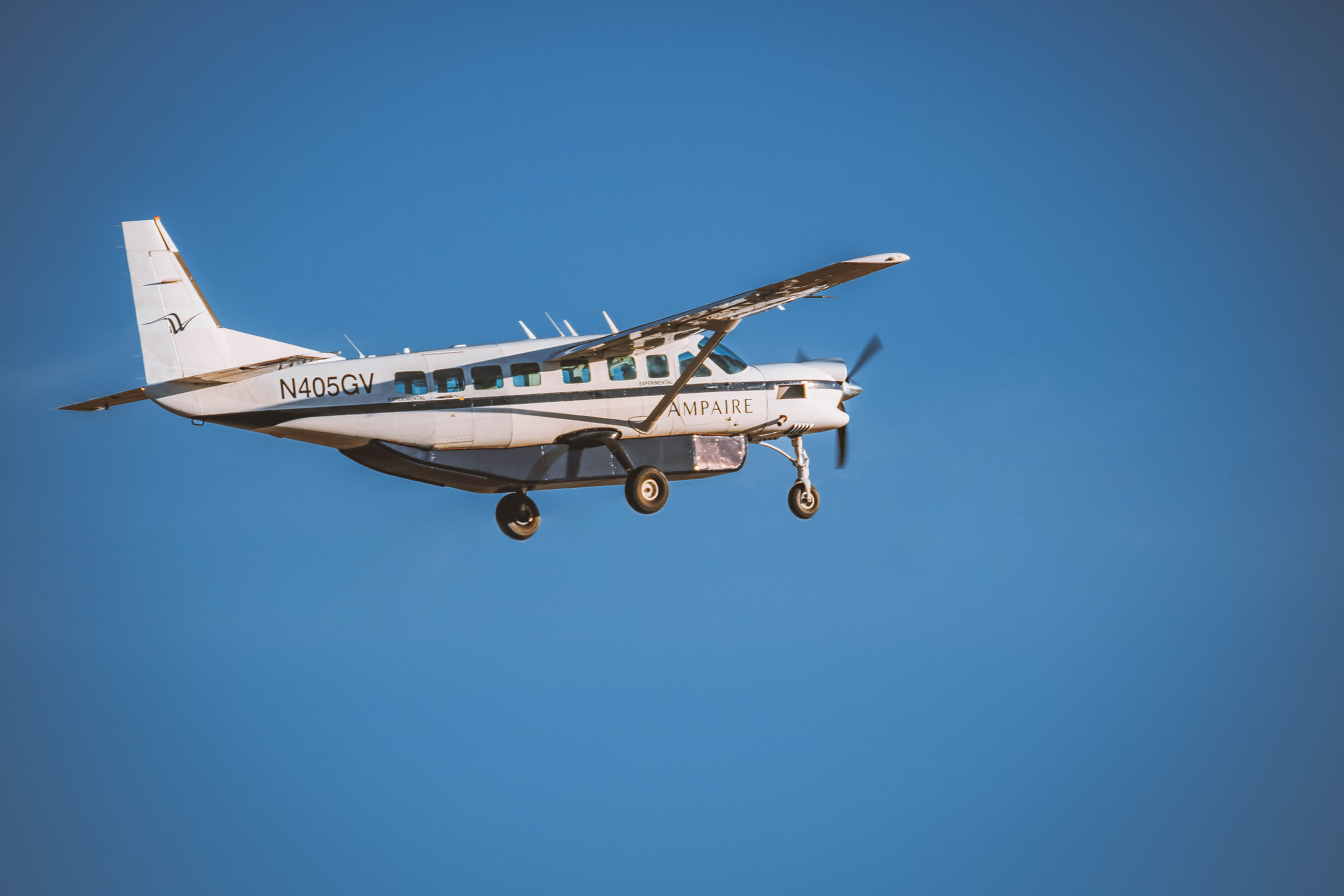 The Eco Caravan soars over California in this photo from its first test flight on Nov. 18, 2022.