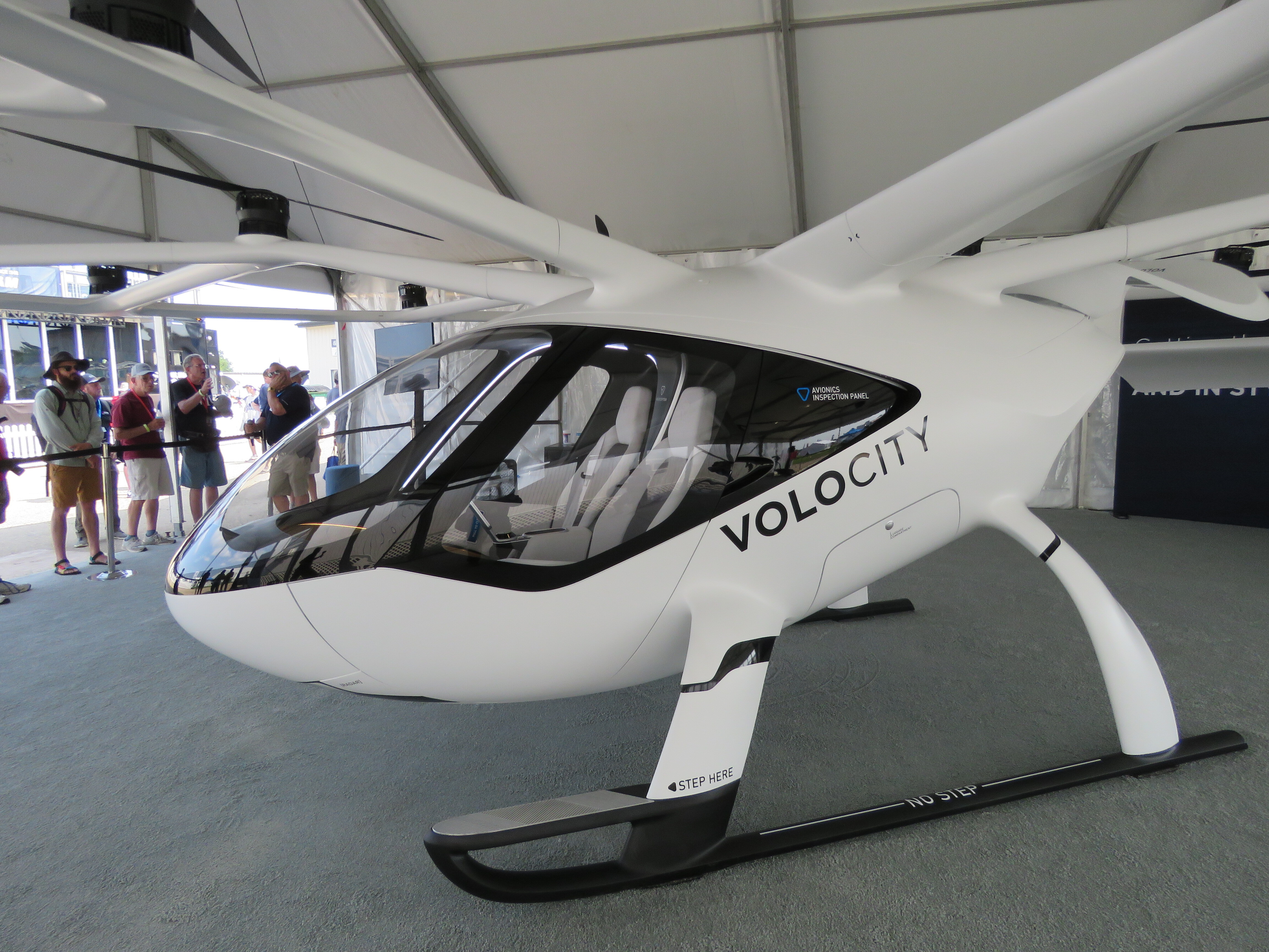 Volocopter is developing the two-seat VoloCity eVTOL aircraft for air taxi services.