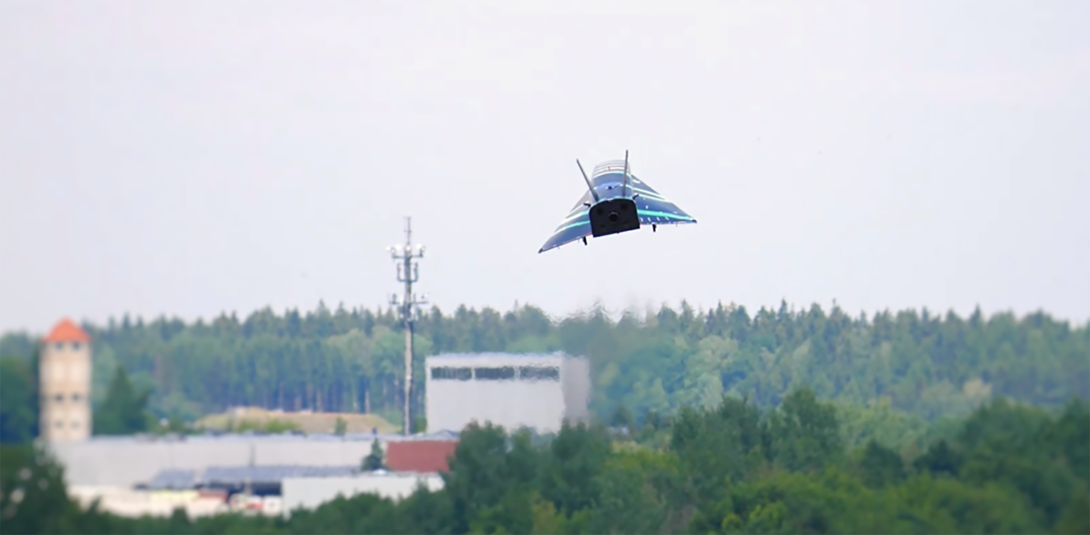 Destinus's Jungrau technology demonstrator is pictured during a test flight in July 2022.