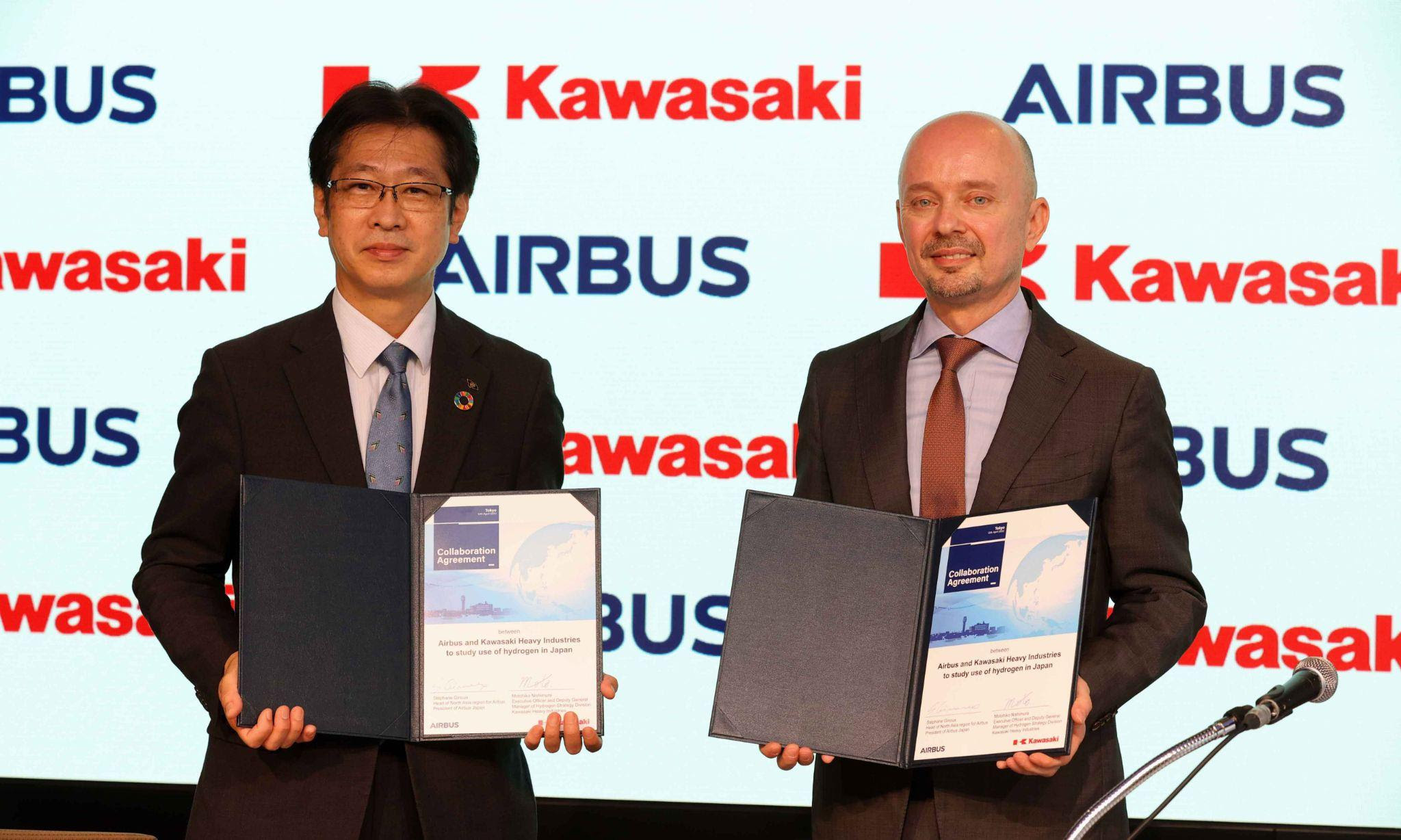 Kawasaki's Motohiko and Airbus's Ginoux