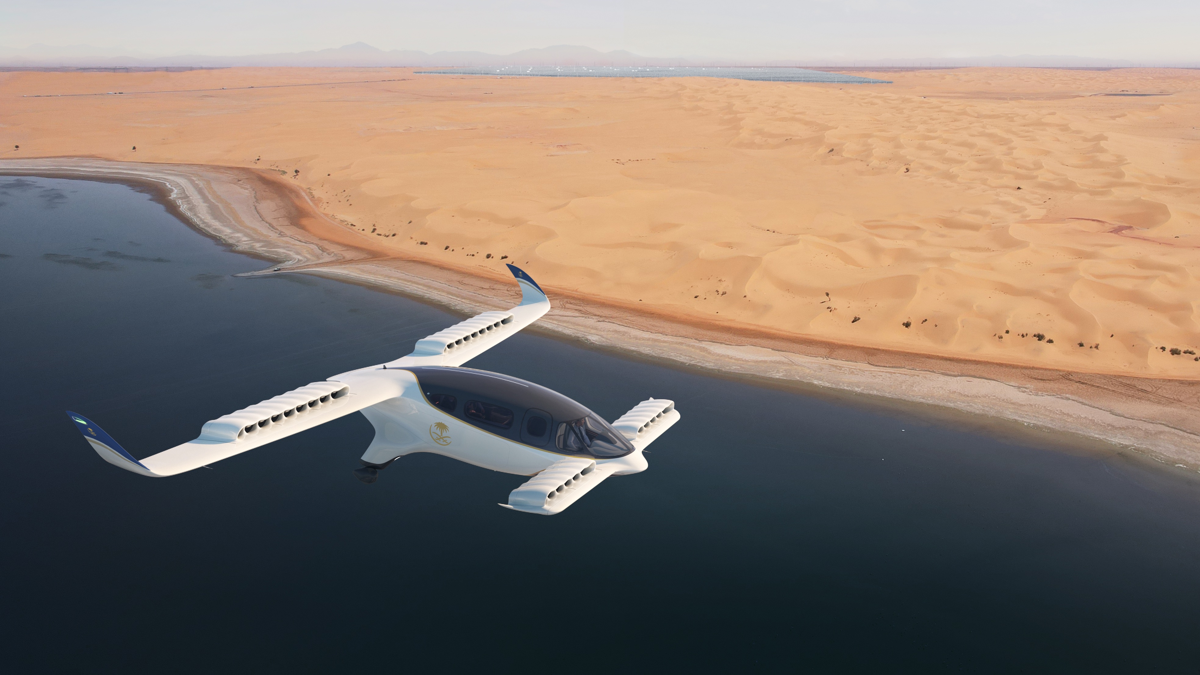 Lilium eVTOL vehicle in flight in the Middle East