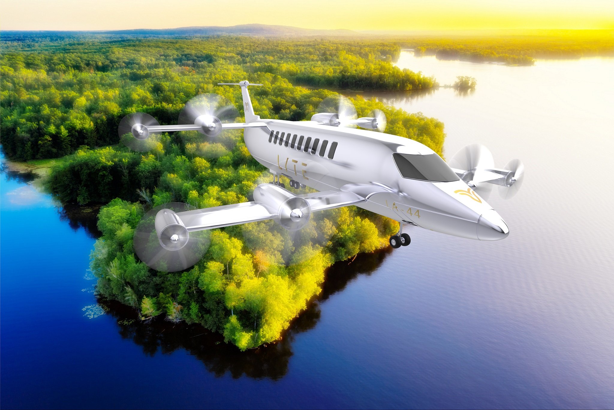 Lyte Aviation's SkyBus LA-44 hybrid-electric VTOL aircraft.