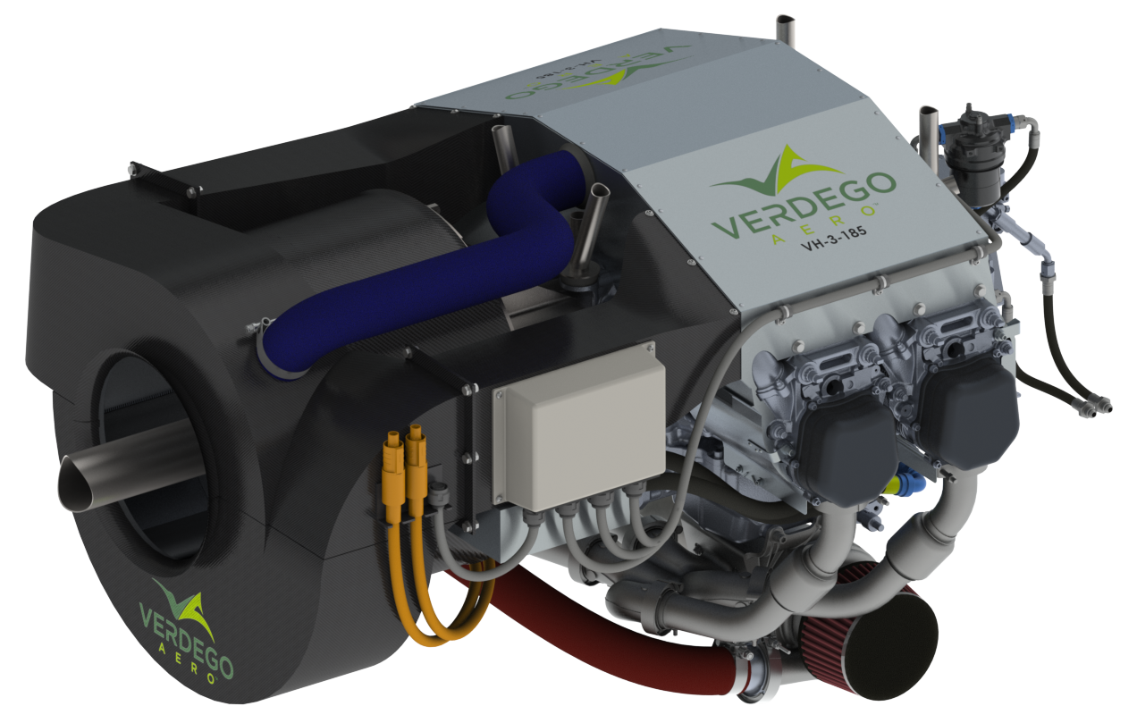 VerdeGo Aero's 185 kW VH-3 generator will form part of hybrid-electric powertrains for various aircraft.