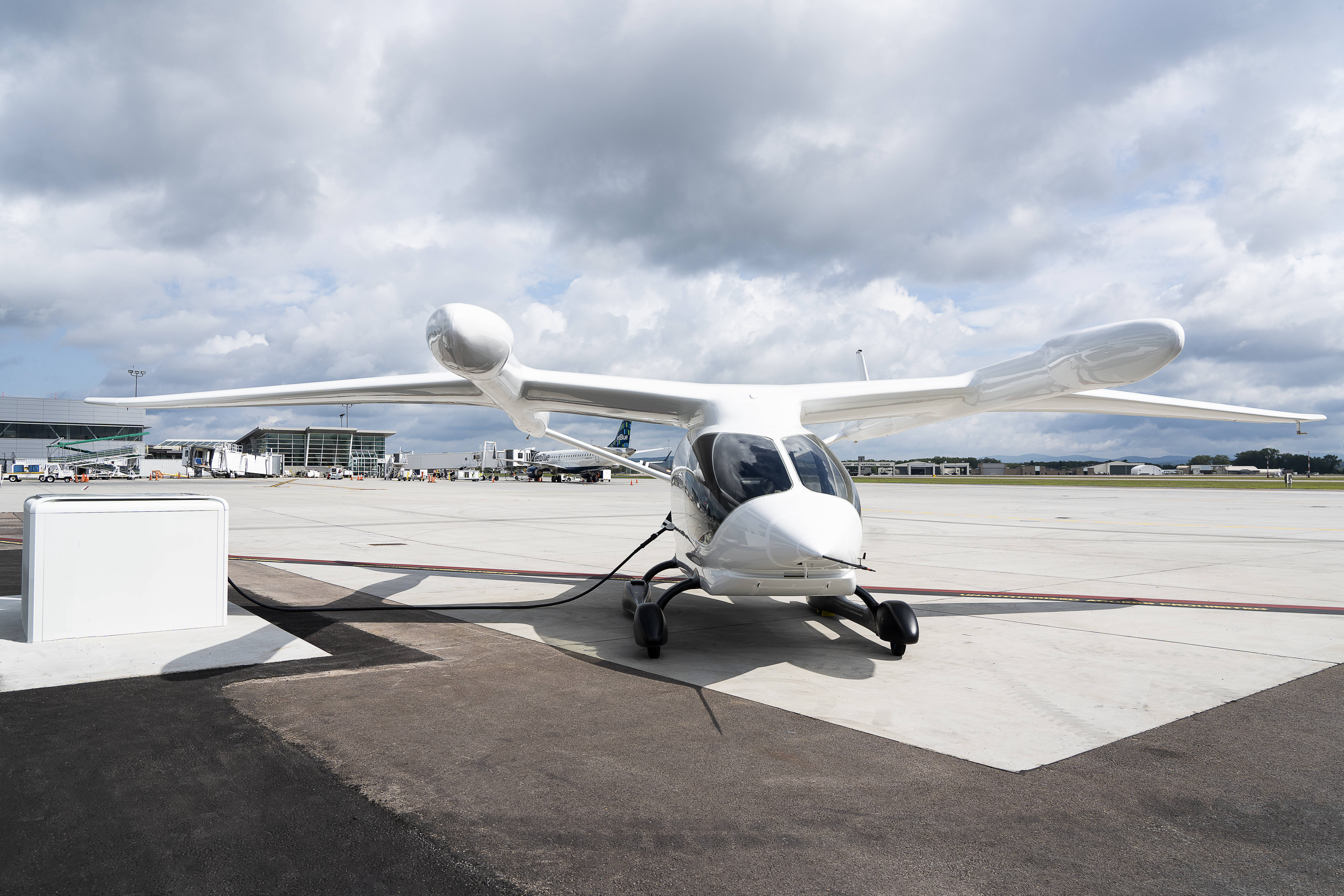 Beta's Alia aircraft at Elmira Regional Airport in New York