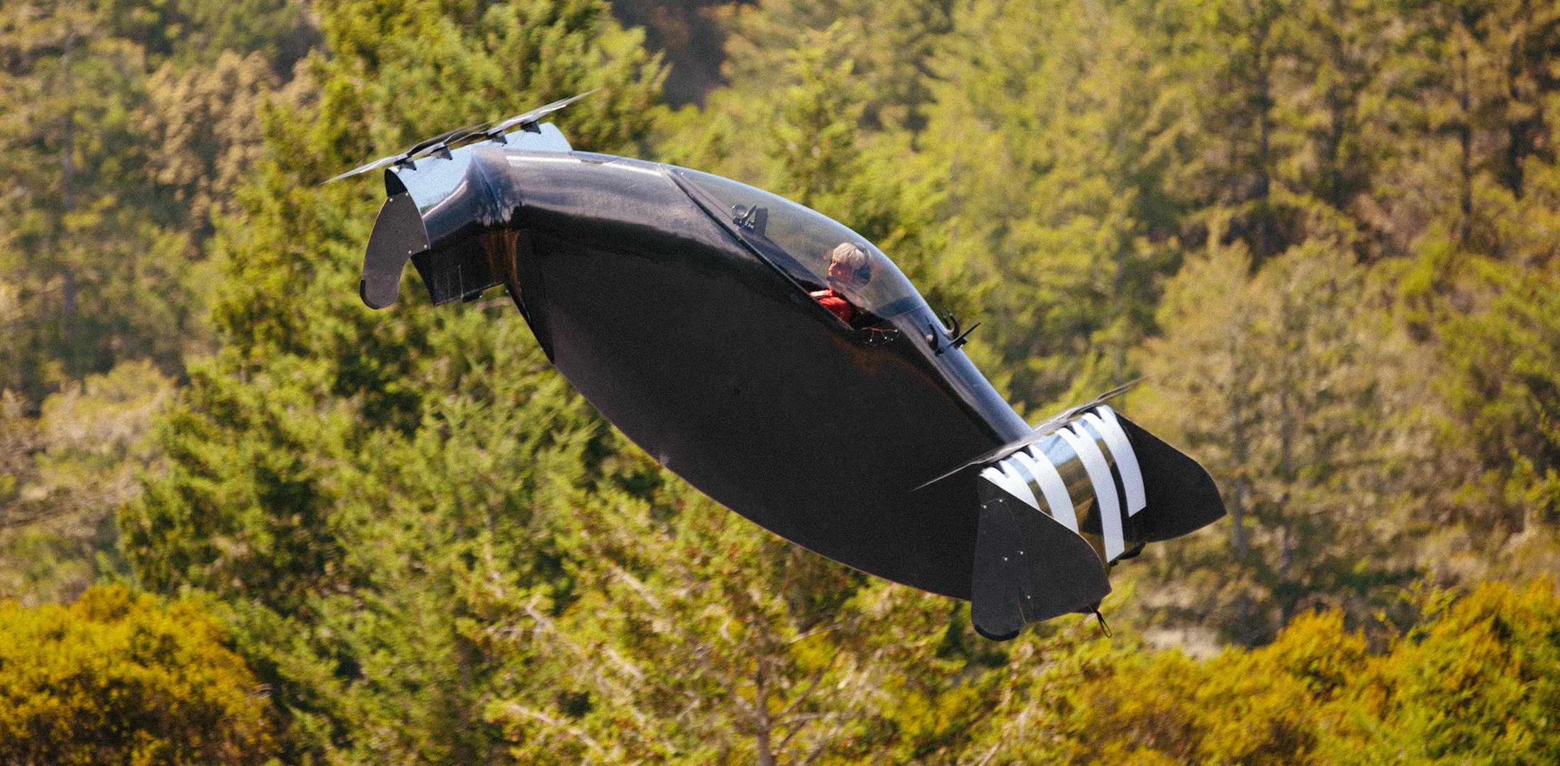 Opener's BlackFly personal eVTOL aircraft is pictured during a flight test.