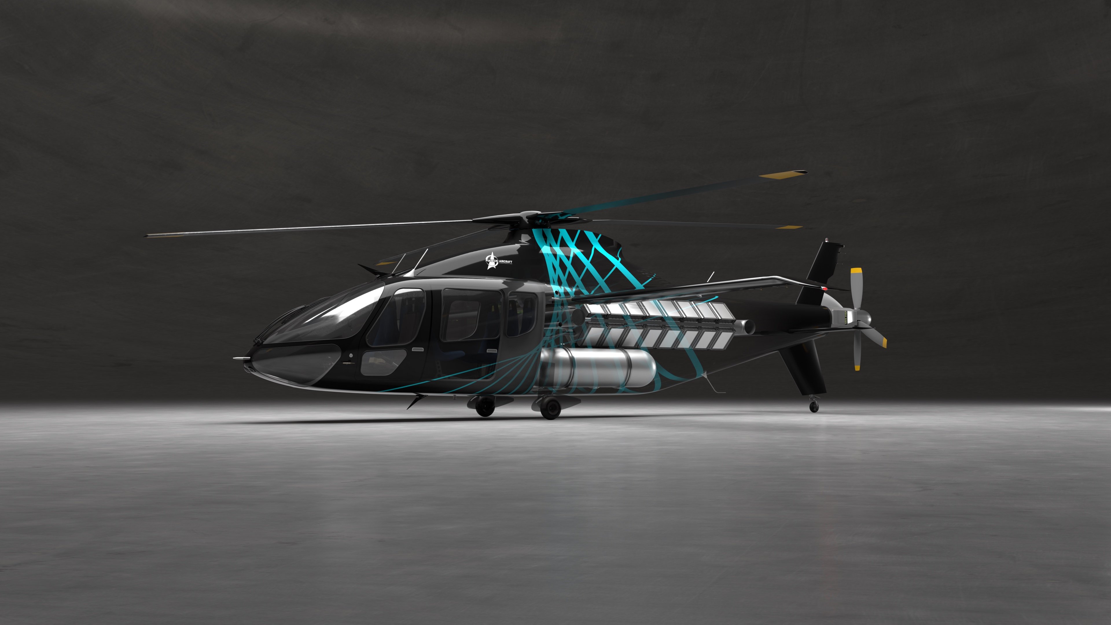 Piasecki's PA-890 hydrogen-powered helicopter will carry a pilot and  seven passengers over 200 nautical miles.