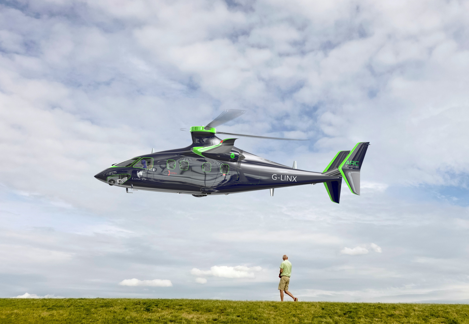 ARC Aero Systems is developing a hybrid-electric compound rotorcraft called the Linx P9.