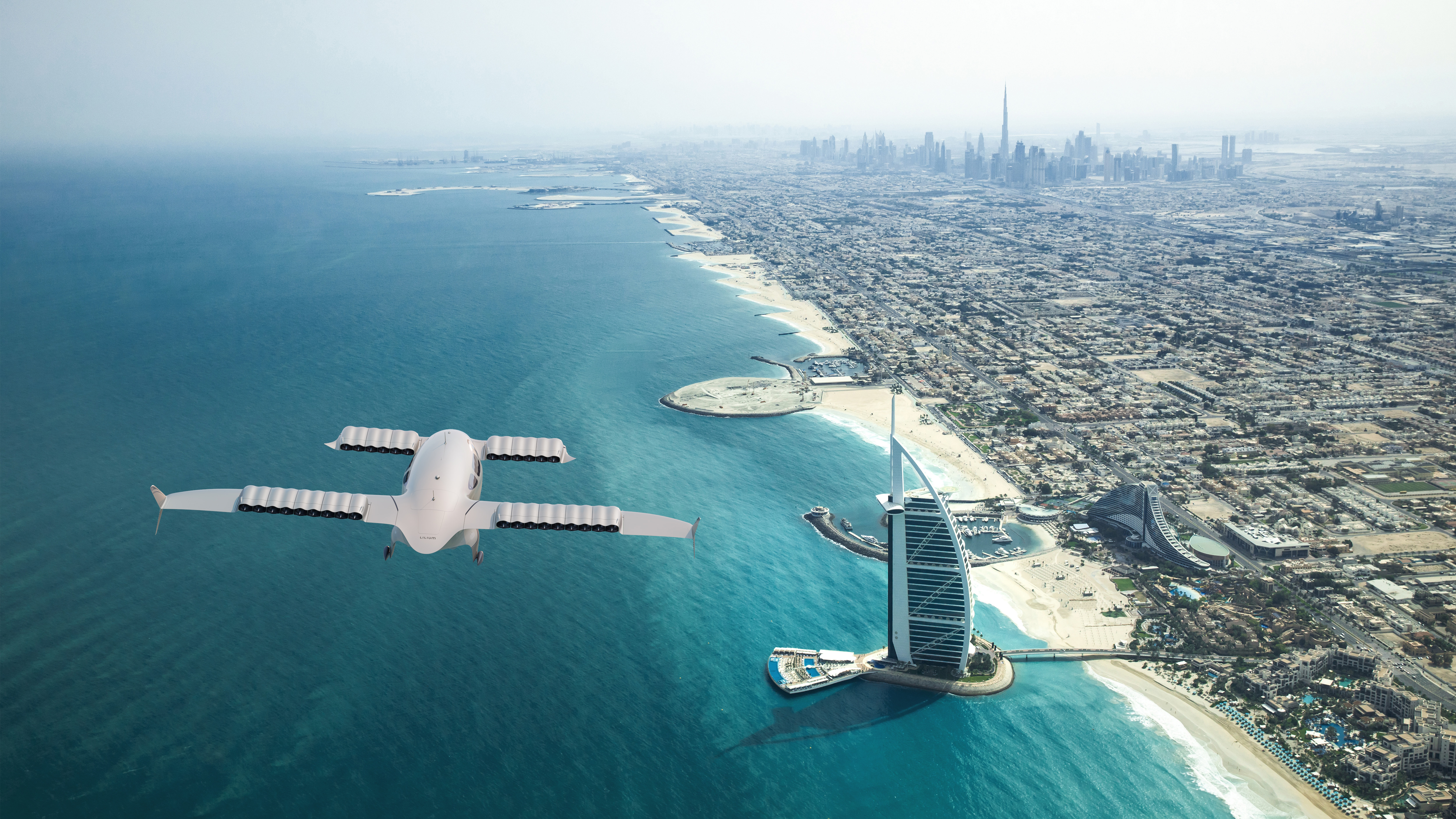 Lilium eVTOL over Dubai