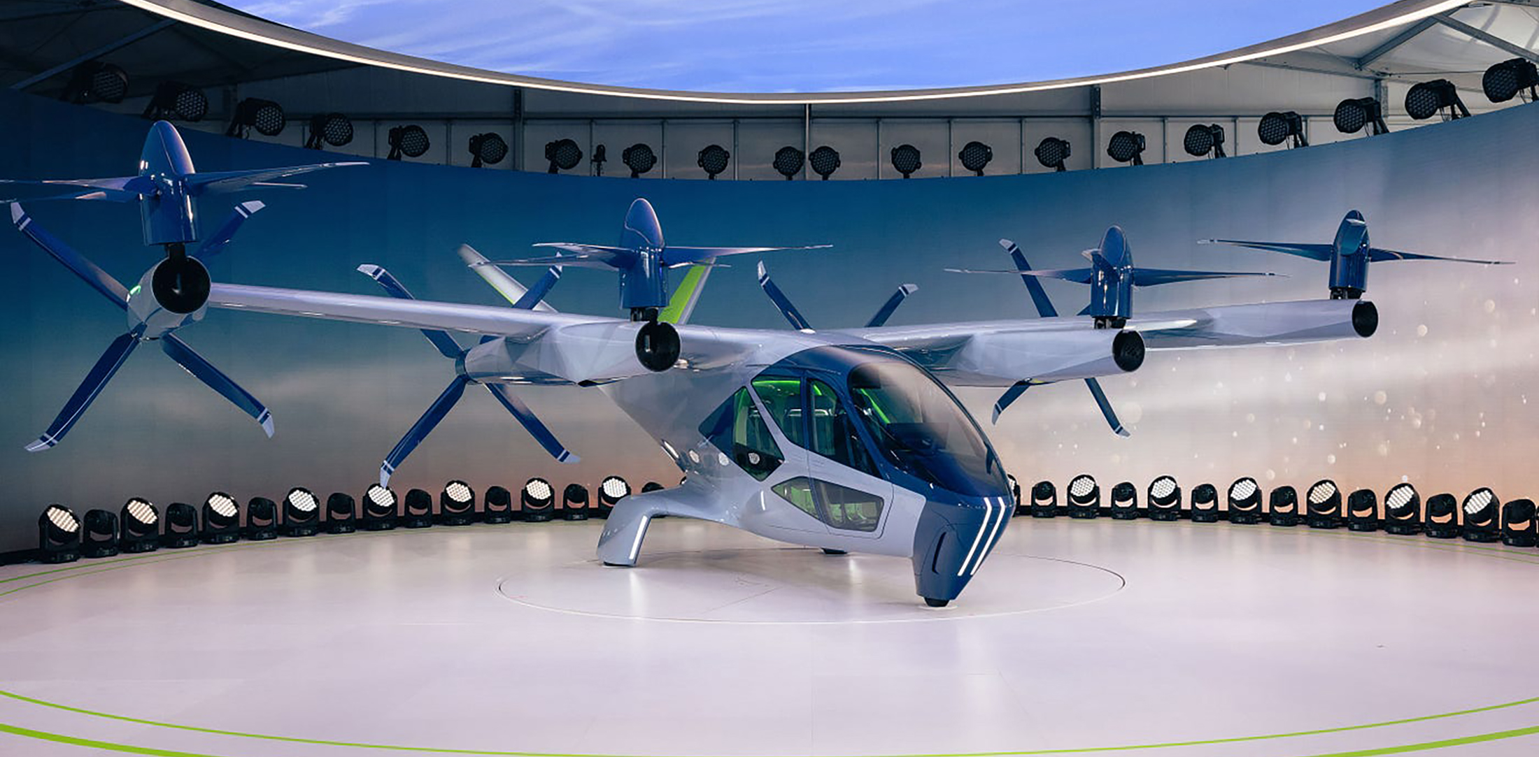 Supernal's S-A2 aircraft mockup on display at CES 2024