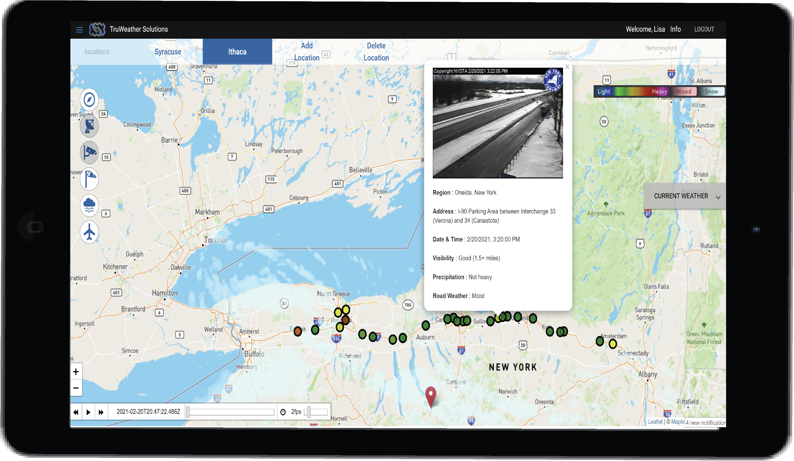 TruWeather Solutions V360 weather data and forecasting system.