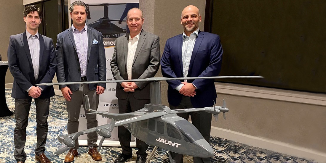 Avports and Jaunt Air Mobility executives signed an agreement for the Access Skyways alliance.