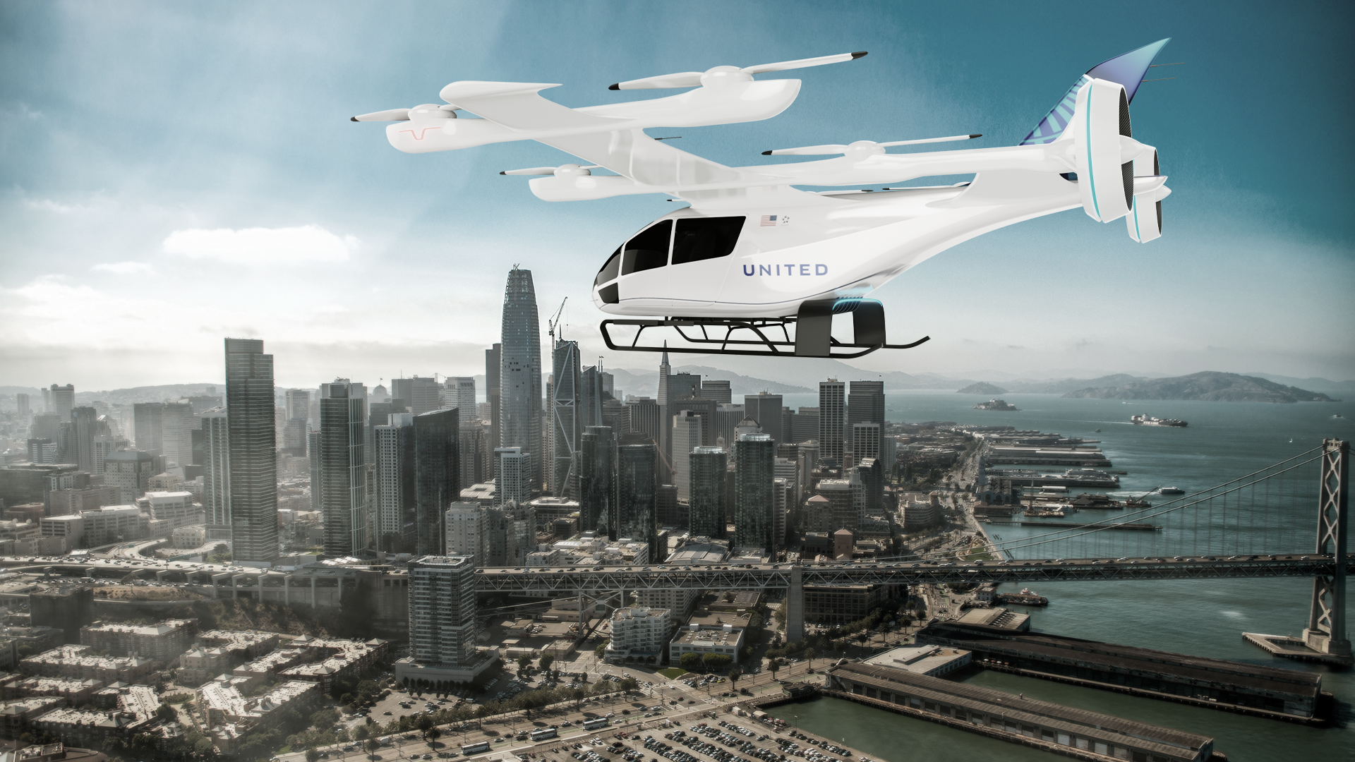 United Airlines plans to operate Eve's four-passenger eVTOL aircraft in San Francisco.