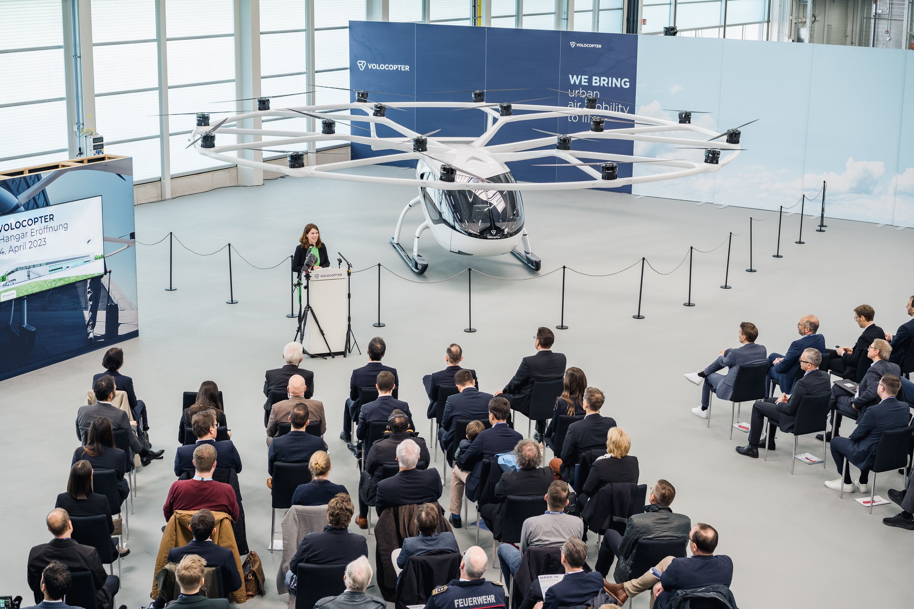 Volocopter opened its eVTOL manufacturing facility at Bruchsal in Germany on April 4, 2023.