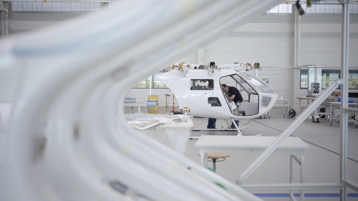 Volocopter's eVTOL assembly line in Bruchsal, Germany