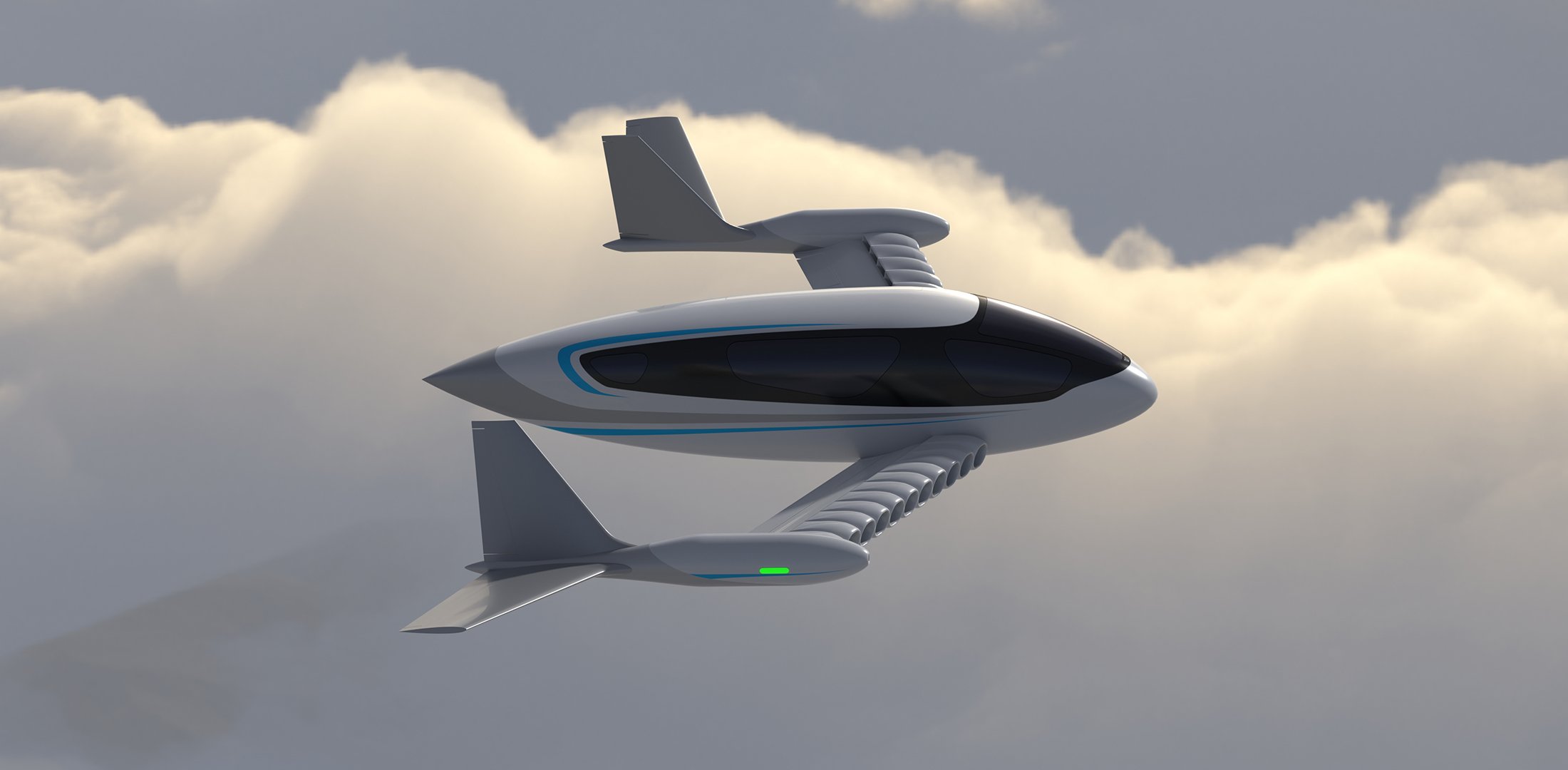 A digital rendering of the Whisper Jet