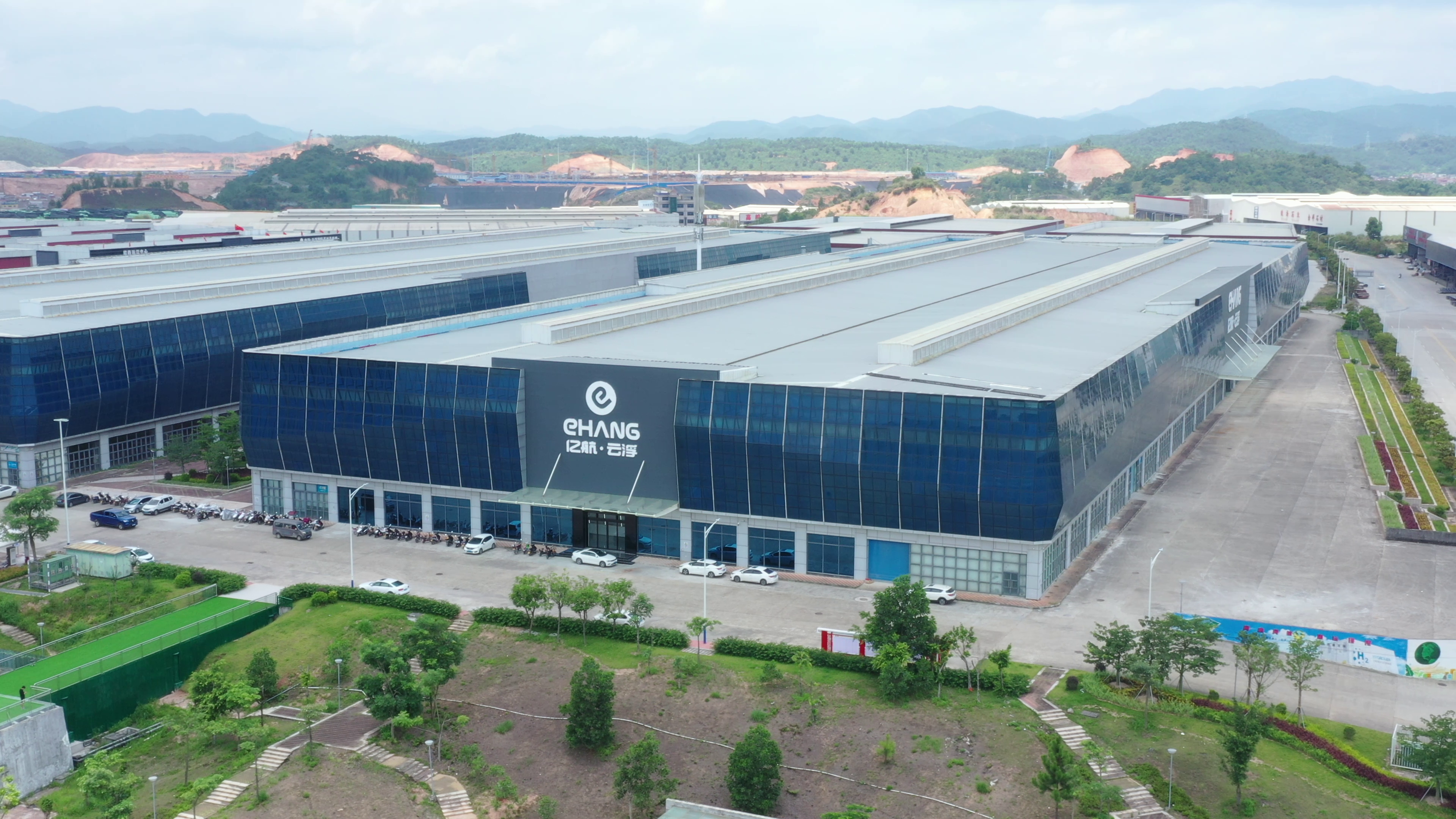 EHang's eVTOL aircraft manufacturing facility in Yunfu, China.