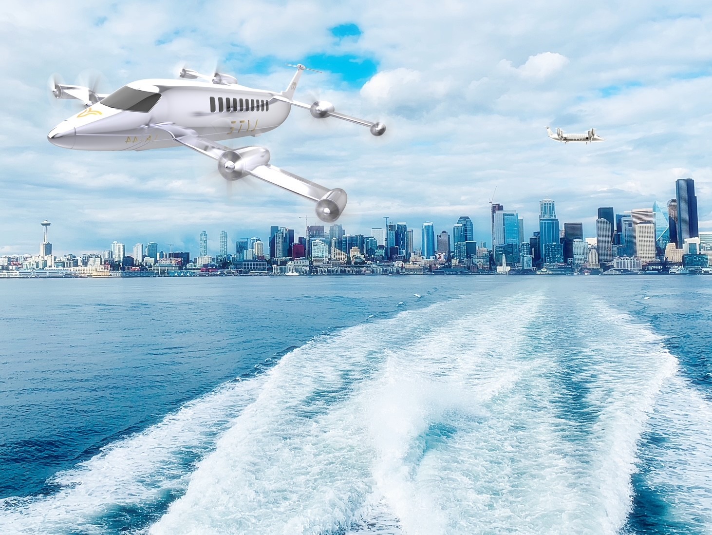 Lyte Aviation says its SkyBus LA-44 hybrid-electric VTOL aircraft could help Seattle-area commuters.