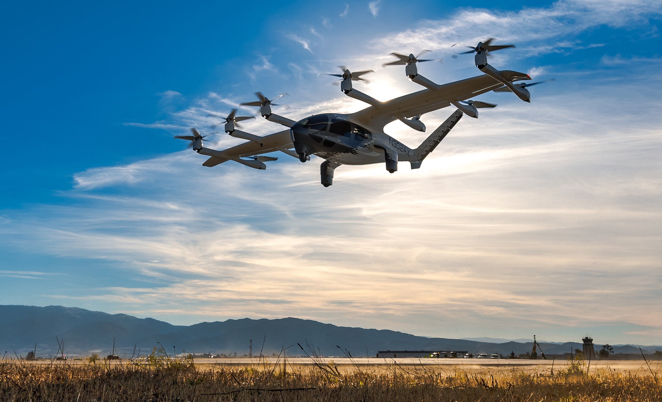 The Midnight eVTOL aircraft is pictured during a flight test