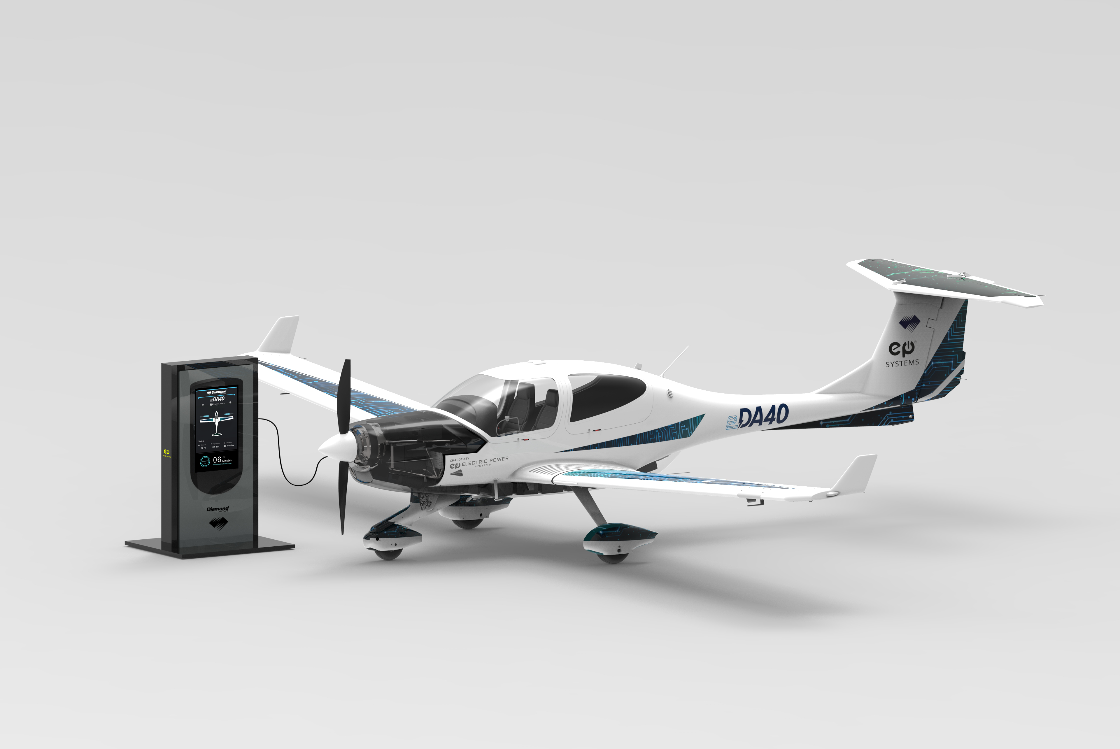 Diamond Aircraft is developing the all-electric eDA40 model for the flight training market. (Image: Diamond) Diamond eDA40
