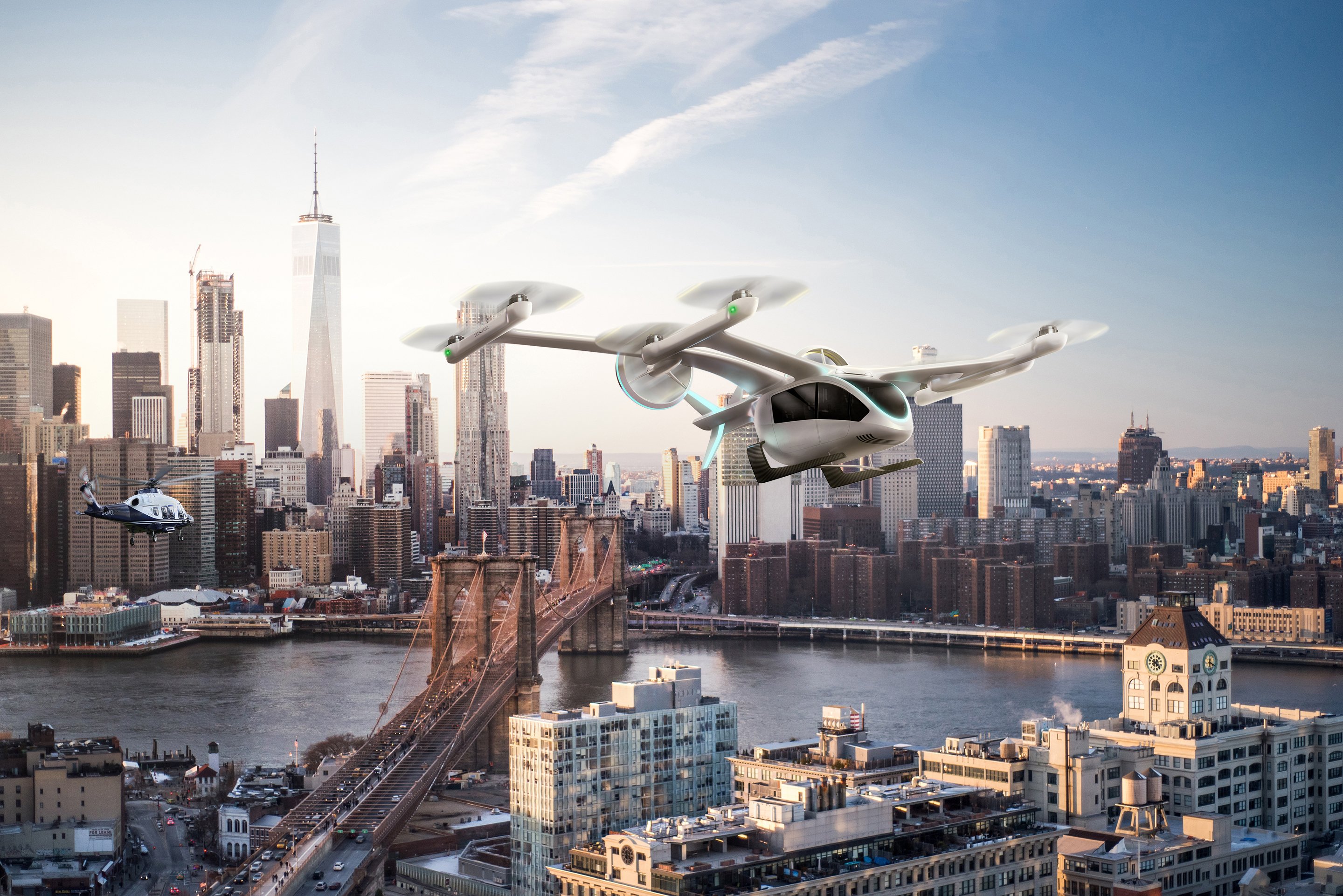 Eve's four-passenger eVTOL aircraft could operate in cities such as New York.