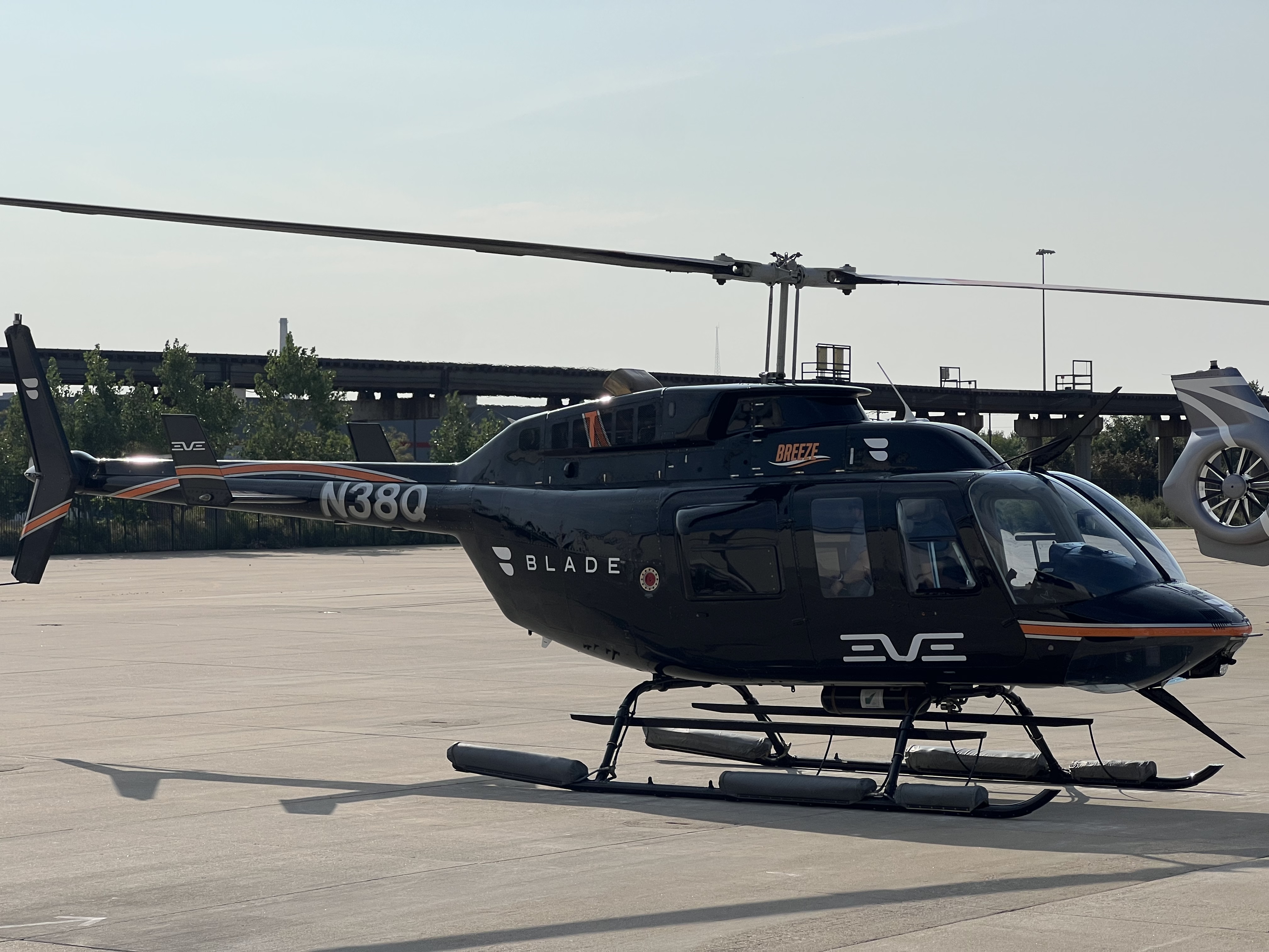 Blade Air Mobility provided helicopters for an urban air mobility simulation exercise with eVTOL aircraft developer Eve.