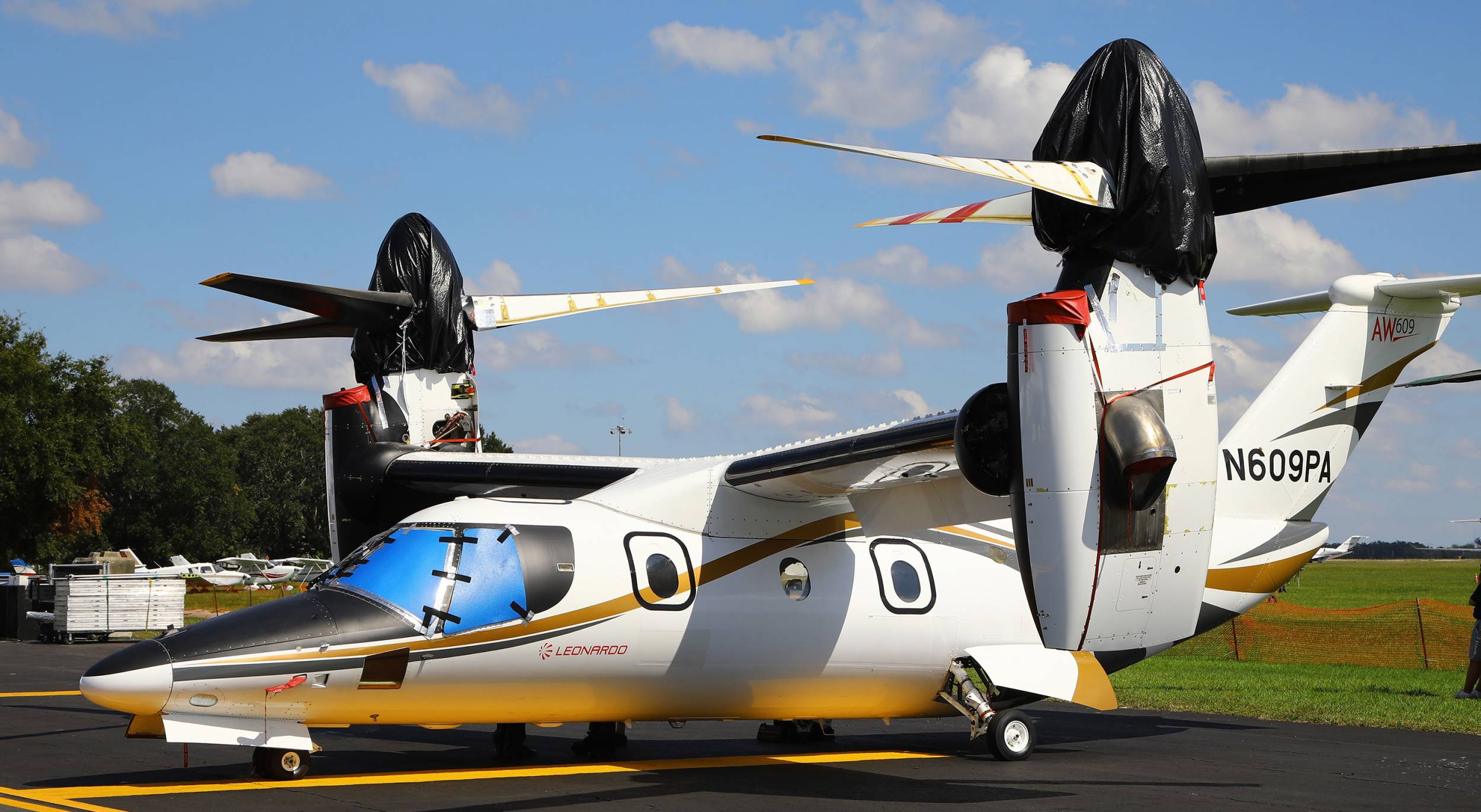 Leonardo AW609 tiltrotor aircraft.