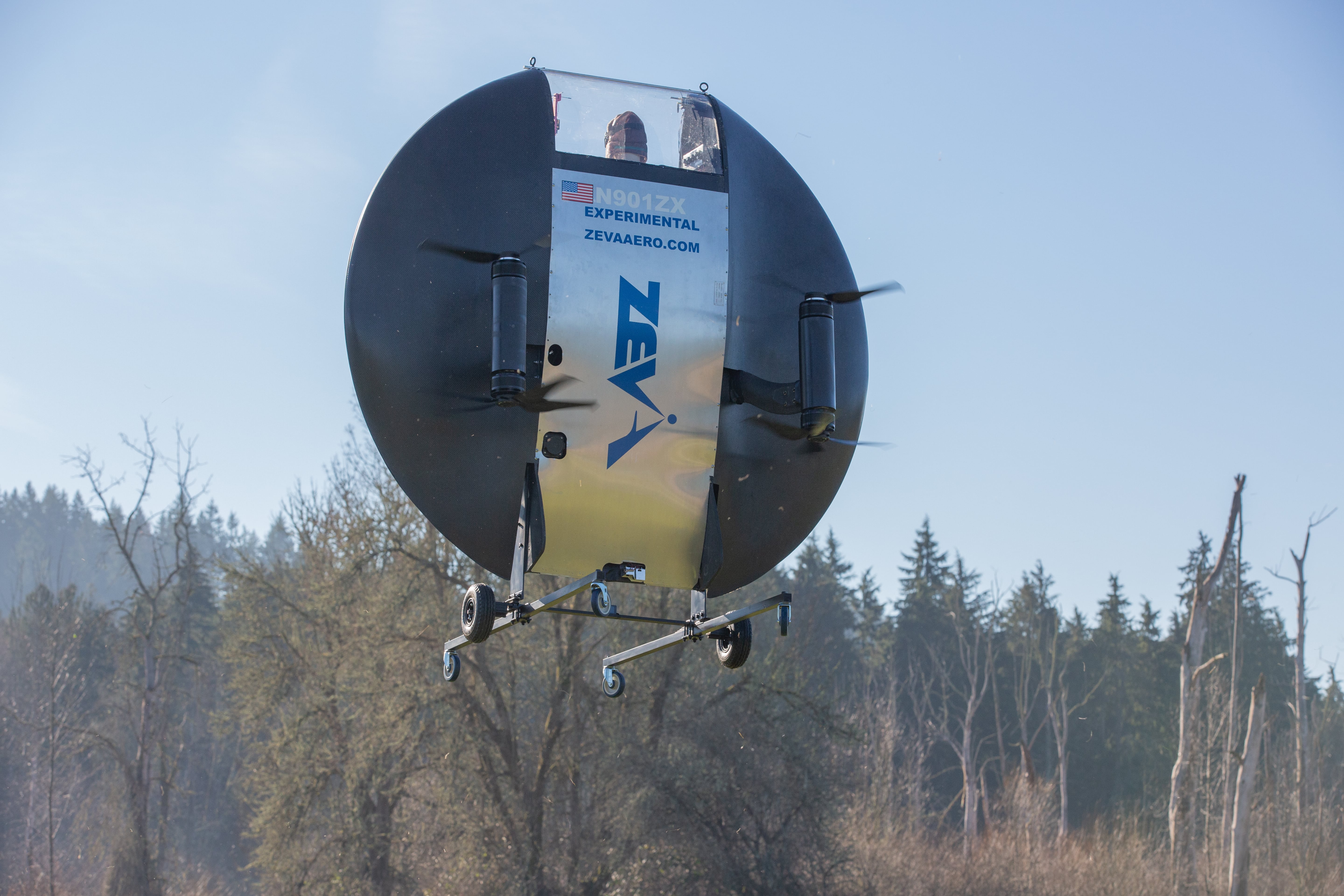 Zeva Zero's disc-shaped, wing-body eVTOL aircraft