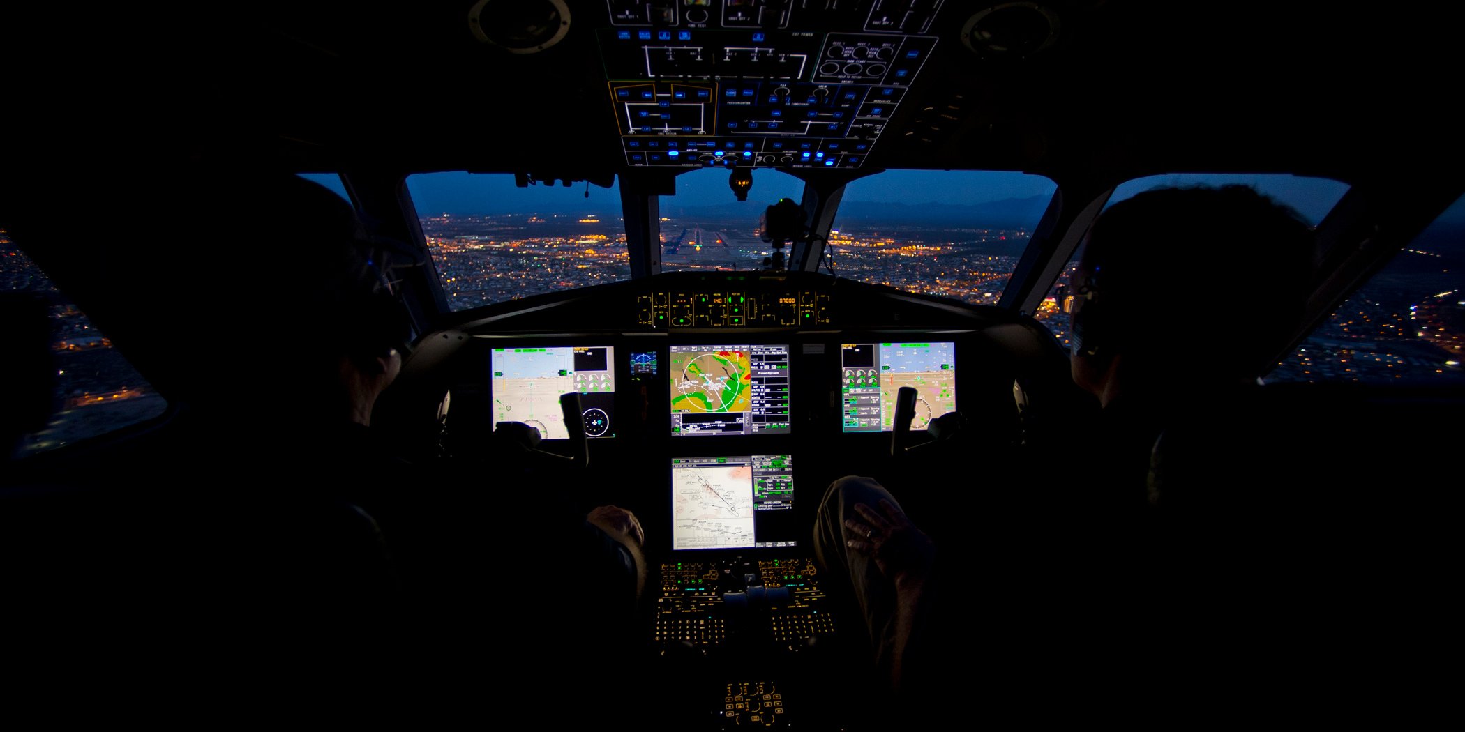 Cockpit at night